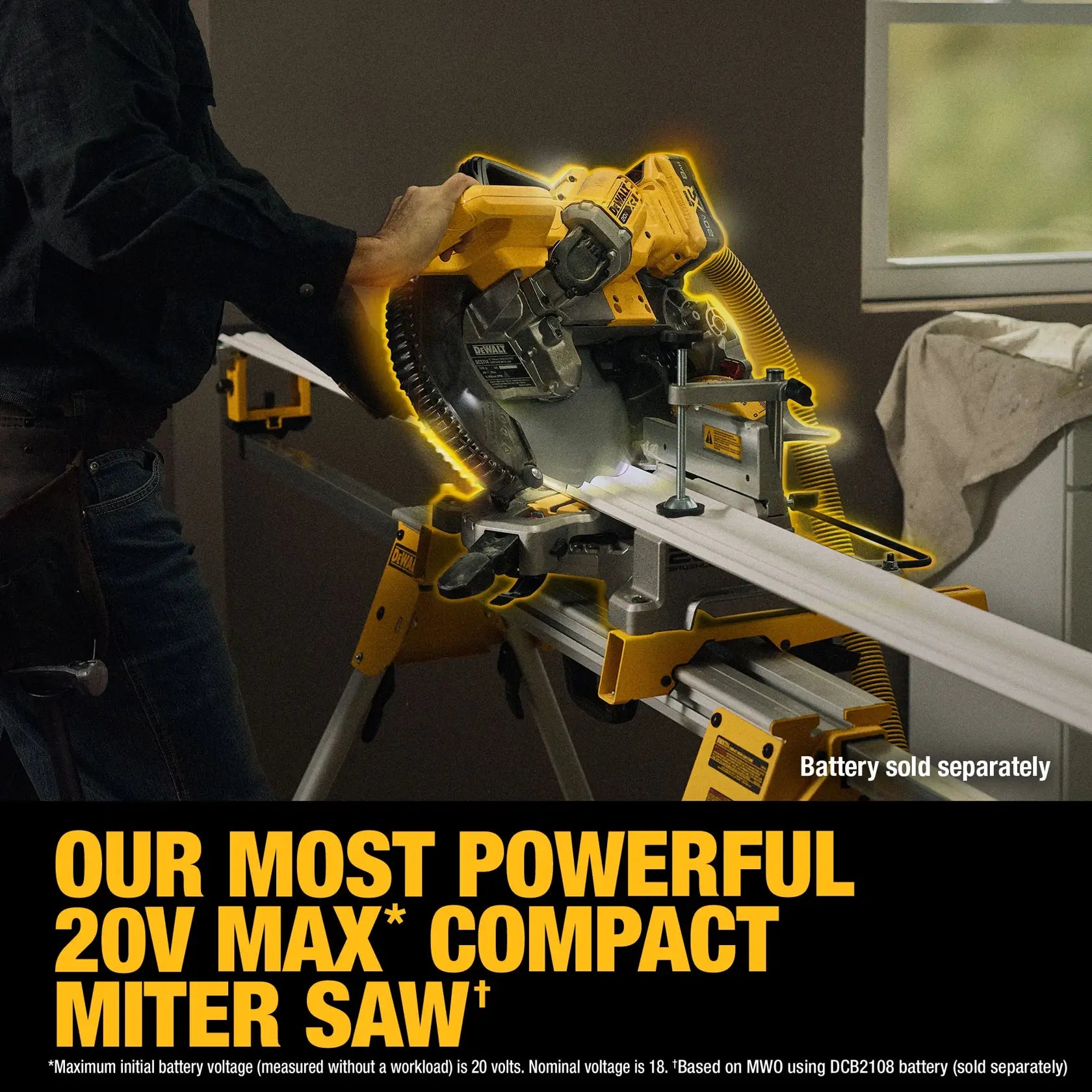 DeWalt DCS714B 20V MAX XR 10 in. Double Bevel Fixed Miter Saw (Tool Only) - image 6