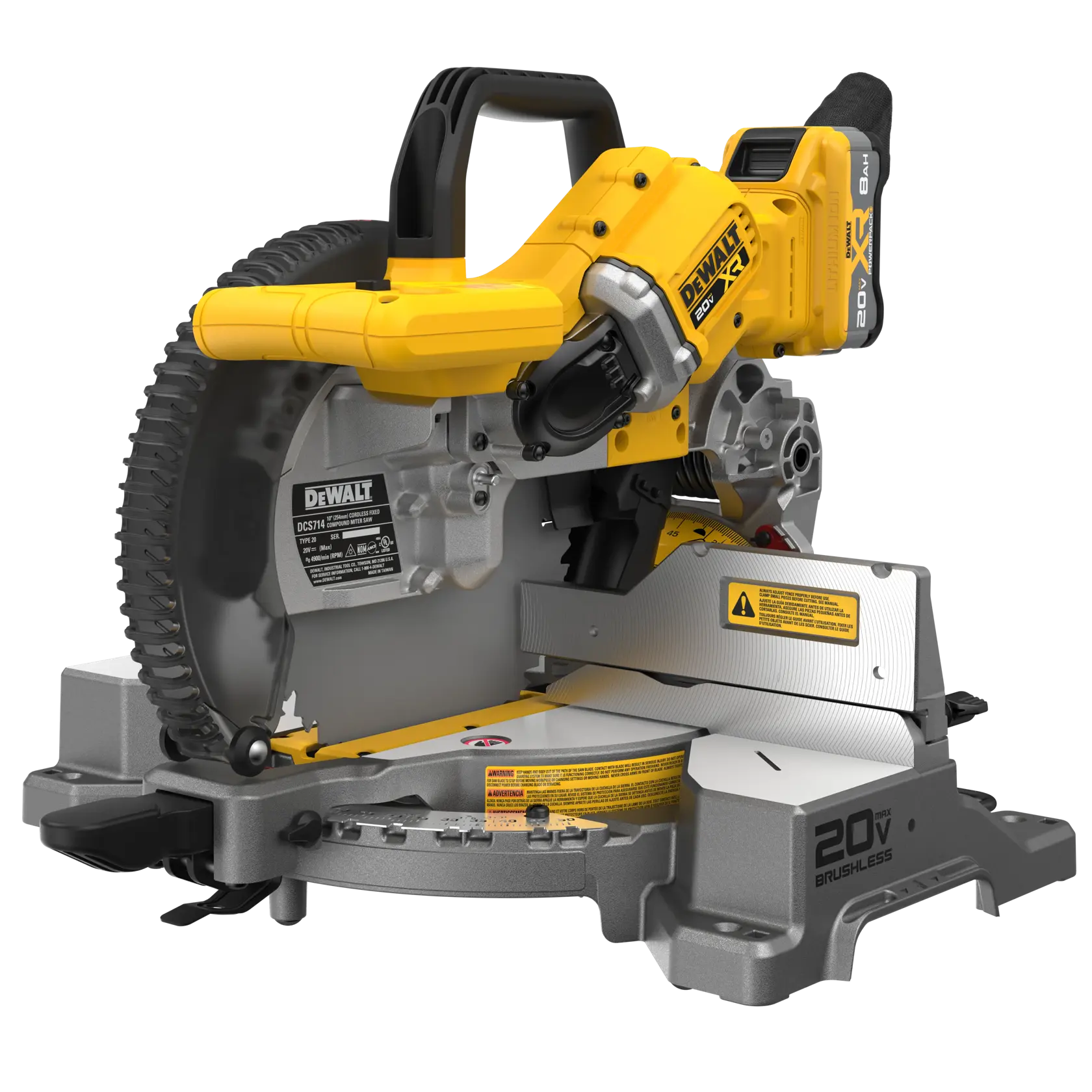 DeWalt DCS714WW1 20V MAX XR 10" Double Bevel Fixed Miter Saw Kit - image 9