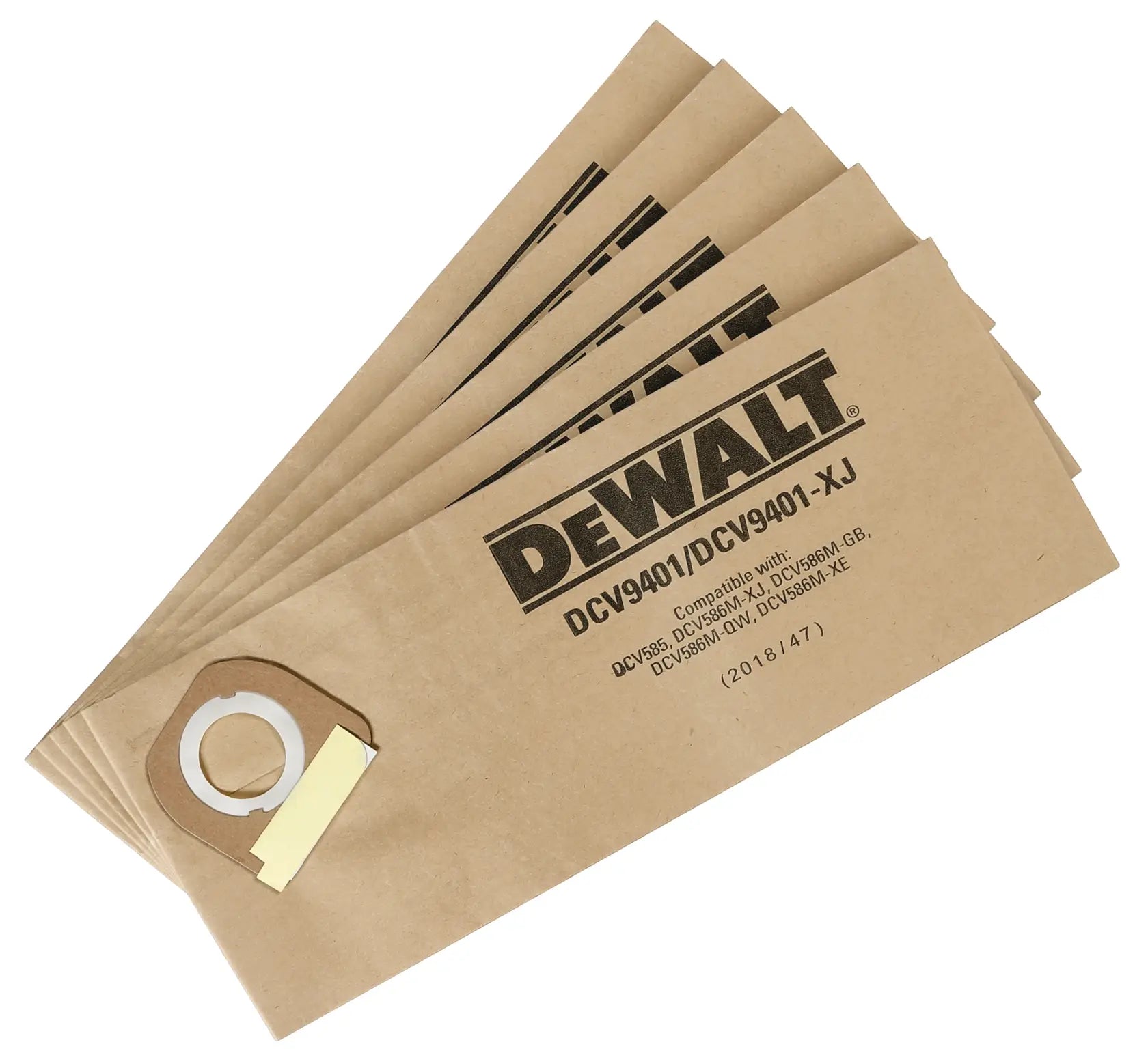 DeWalt DCV9401 Disposable Paper Liners for DCV585 Dust Extractor, 5-Pack - image 1