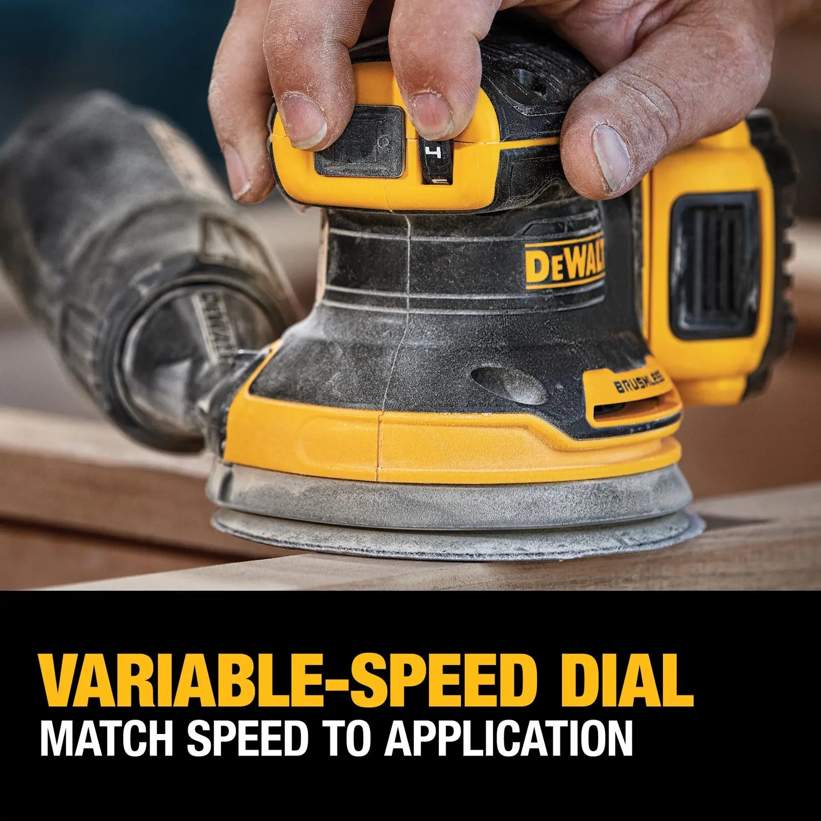 DeWalt DCW210D1 20V MAX XR Brushless 5-in Cordless Variable-Speed Random OrBital Sander Kit - image 6