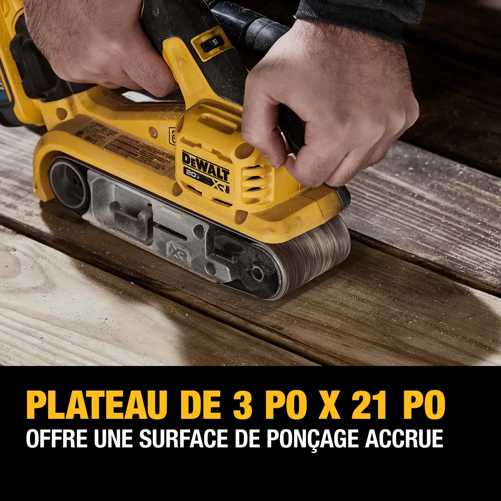 DeWalt DCW220B 20V MAX XR Brushless Cordless 3-in x 21-in Belt Sander (Tool Only) - image 5