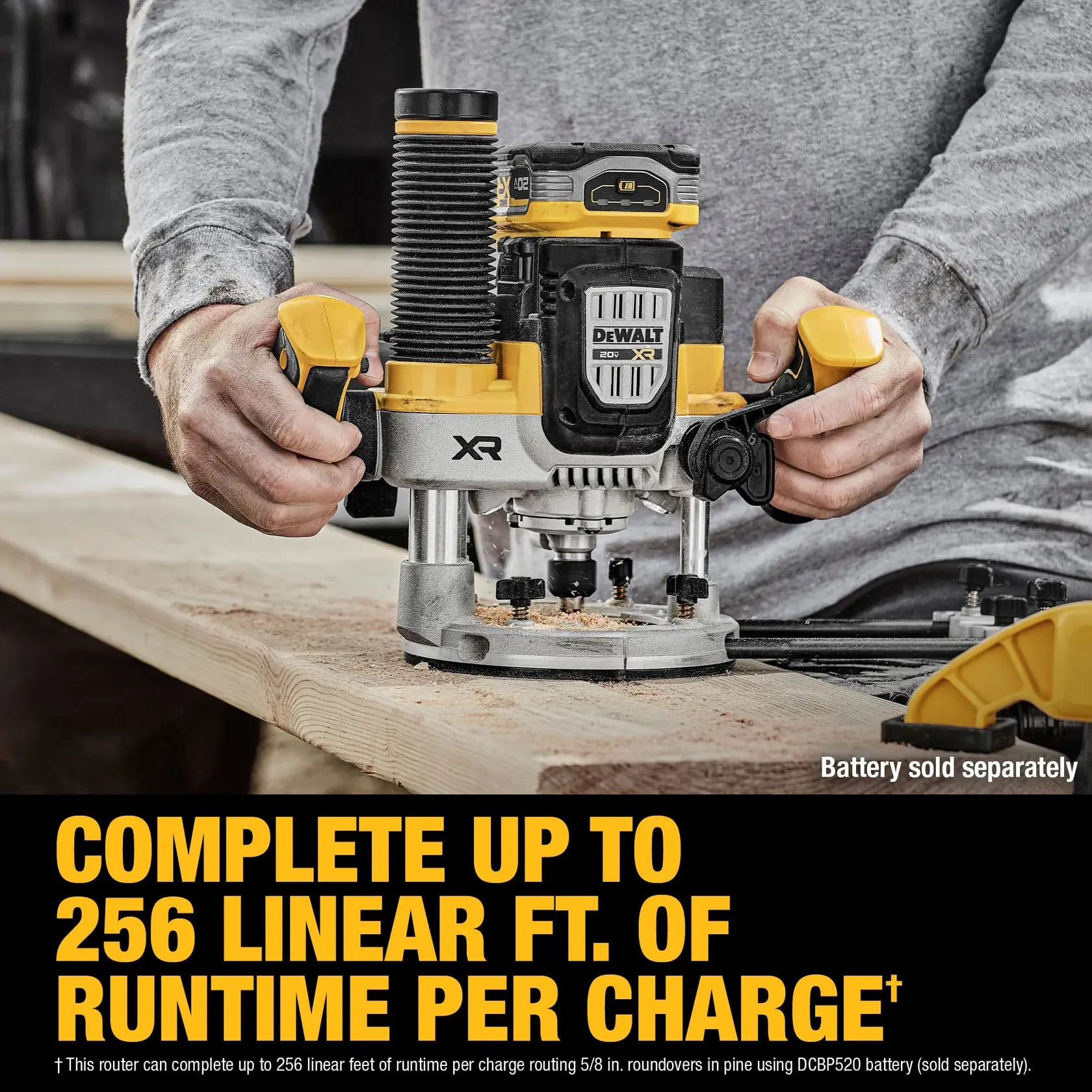 DeWalt DCW620B 20V MAX XR 2-1/4 Peak HP Plunge Router (Tool Only) - image 7