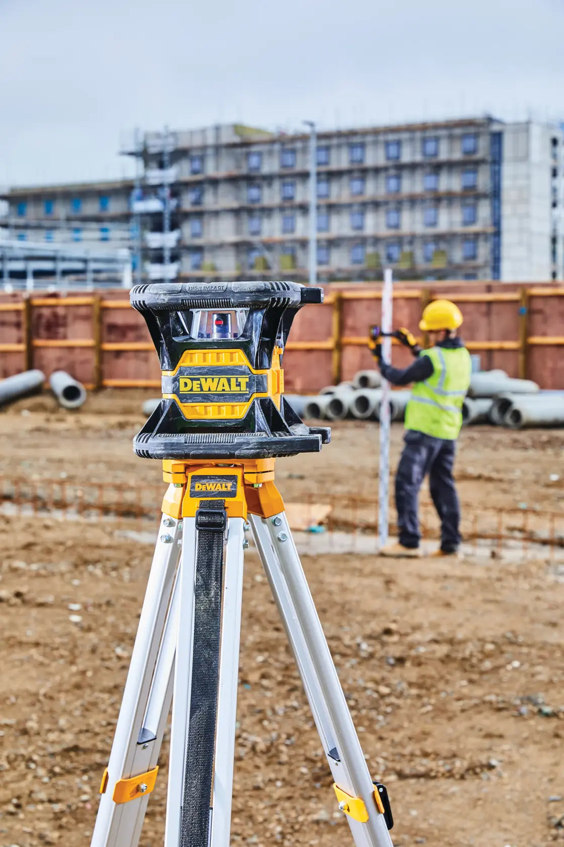 DeWalt DW080LRS 20V MAX Tool Connect Red Tough Rotary Laser Level - image 7