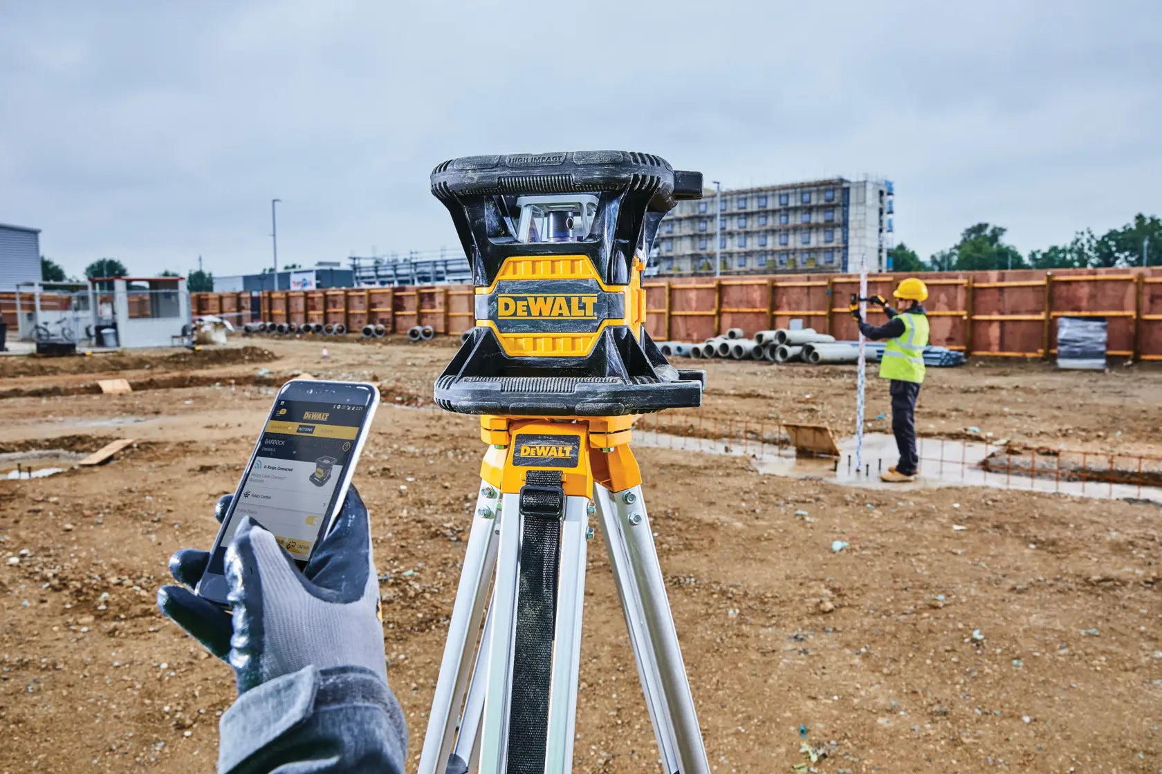 DeWalt DW080LRS 20V MAX Tool Connect Red Tough Rotary Laser Level - image 9