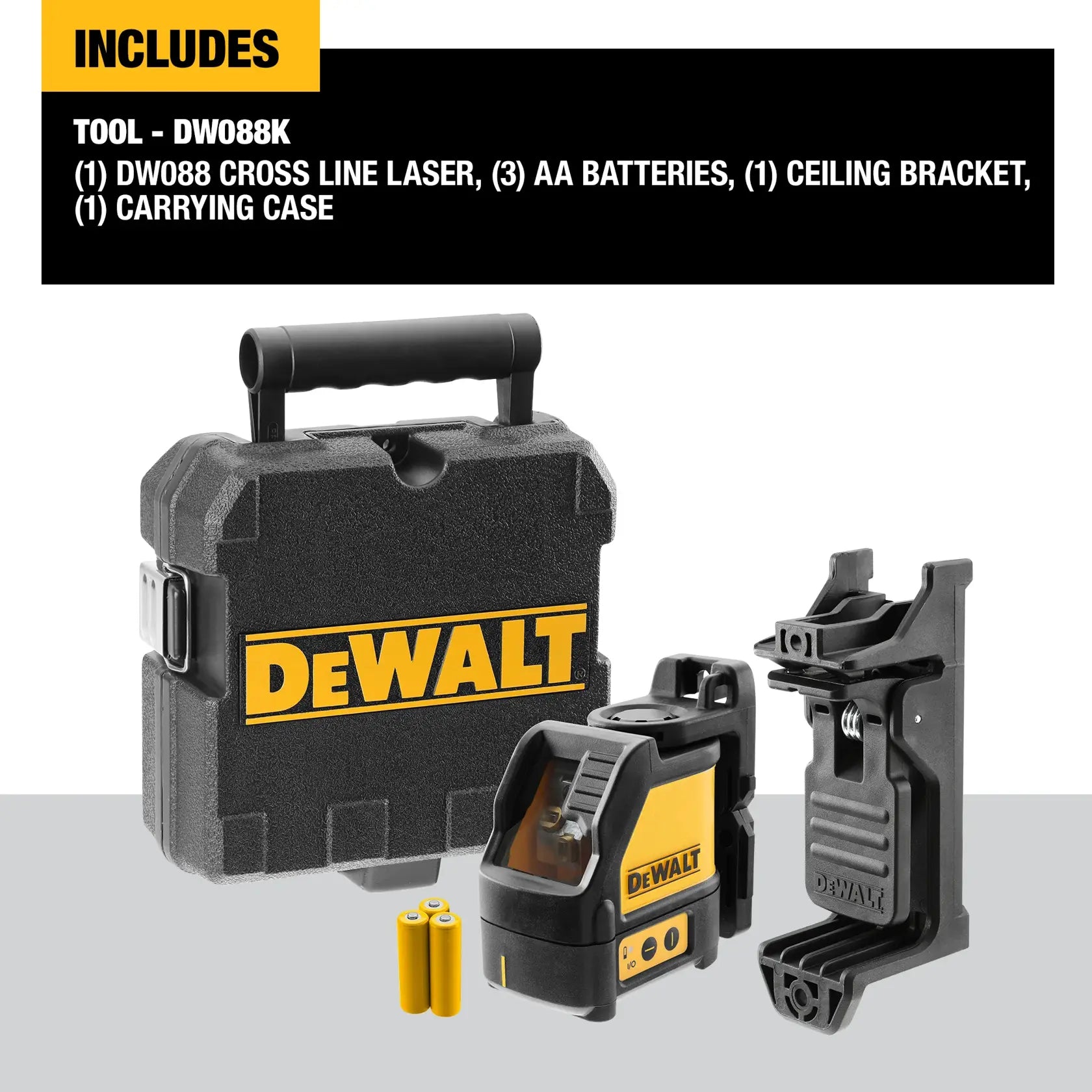 DeWalt DW088K 165 ft. Red Self Leveling Cross Line Laser - image 5