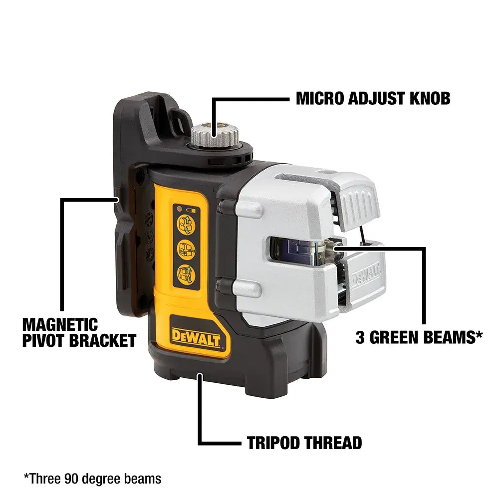 DeWalt DW089CG 3-Line Green Laser Level - image 4