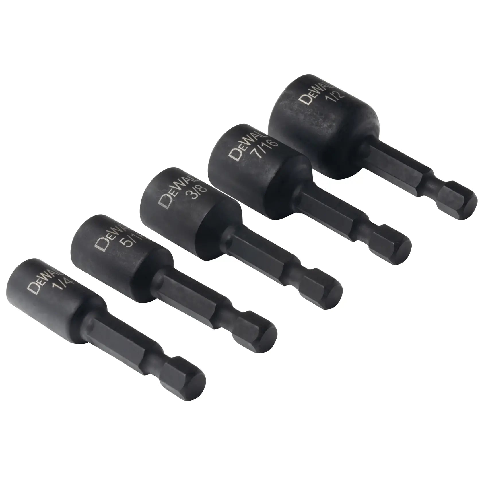 DeWalt DW2235IR 5-Piece IMPACT READY Magnetic Nut Driver Set (1/4" to 1/2") - image 2