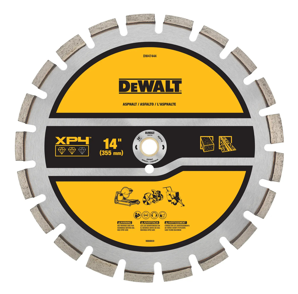 DeWalt DW47444 14" XP4 Asphalt Segmented Diamond Blade - image 1