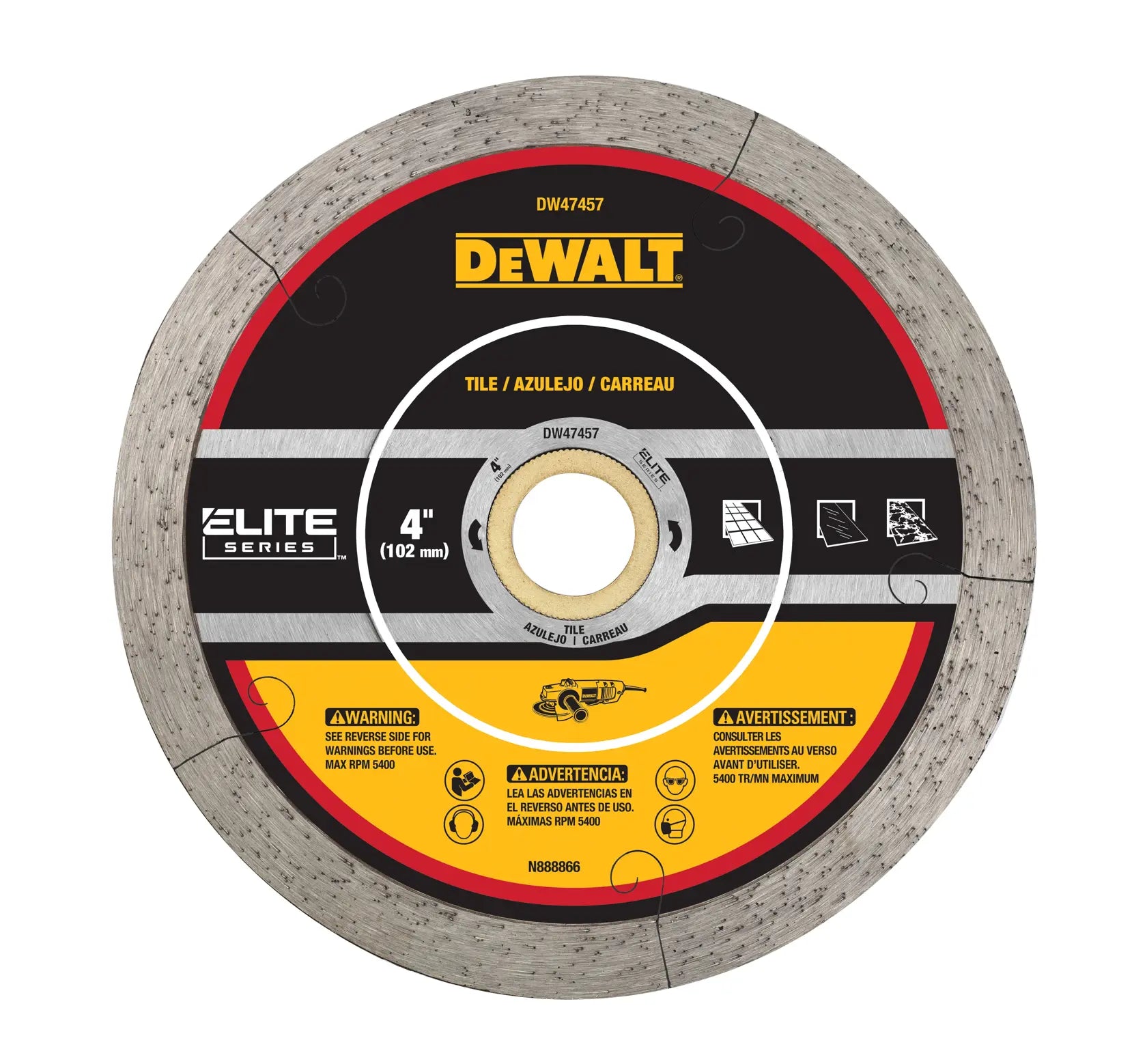 DeWalt DW47457 4" XP7 Continuous Rim Tile Blade - image 1