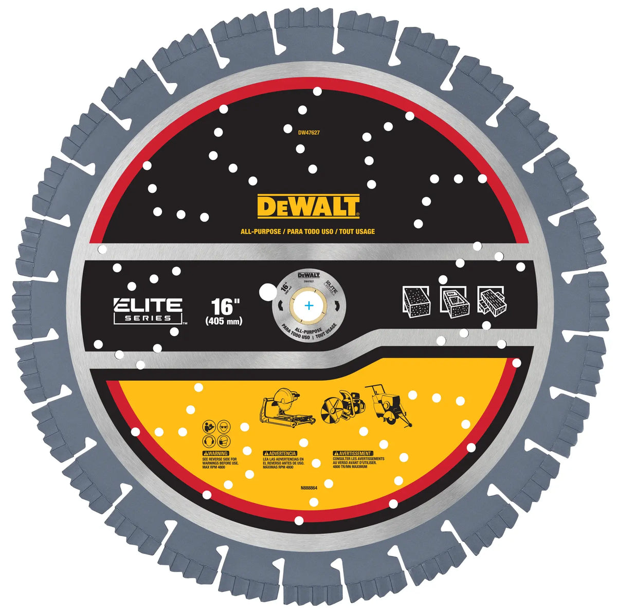 DeWalt DW47627 16" XP7 All-Purpose Segmented Diamond Blade - image 1