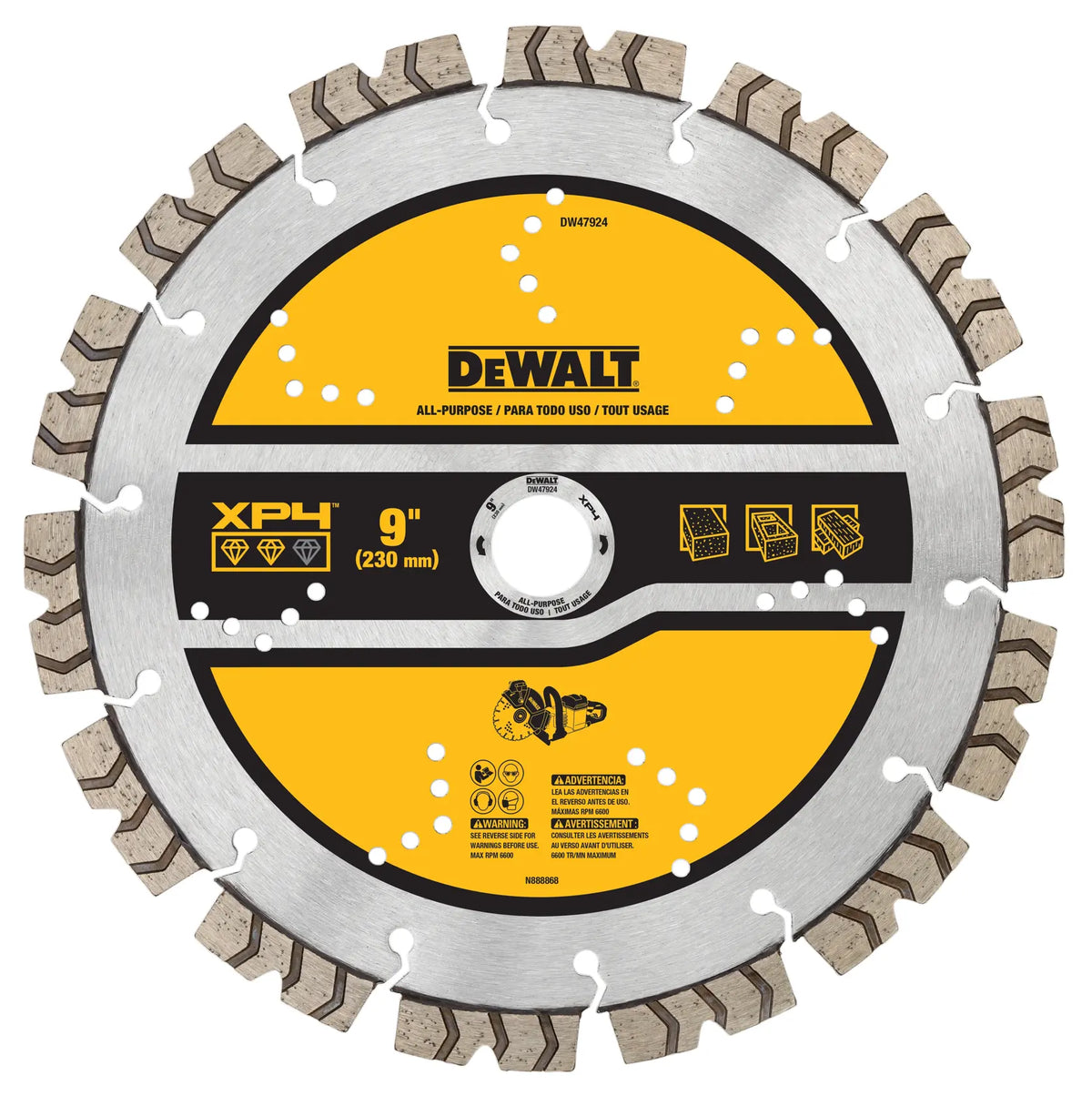 DeWalt DW47924 9" XP4 All-Purpose Segmented Diamond Blade - image 1