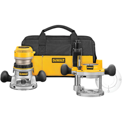DeWalt DW618PKB 2-1/4 HP EVS Fixed Base / Plunge Router Combo Kit With Soft Start - image 1