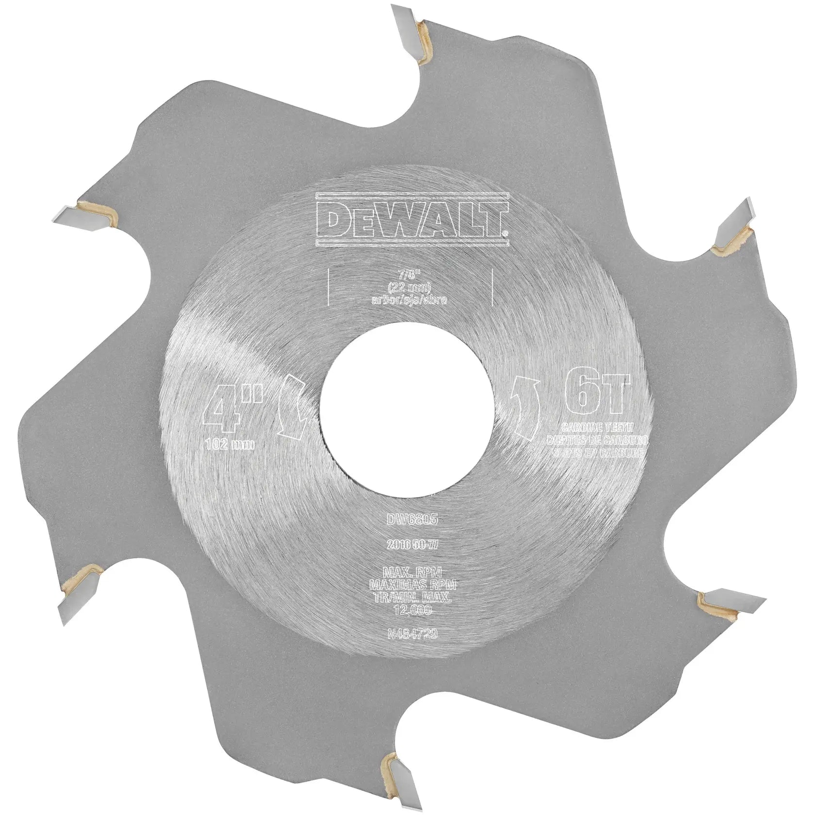 DeWalt DW6805 4" 6-Tooth Carbide Plate Joiner Blade - image 1