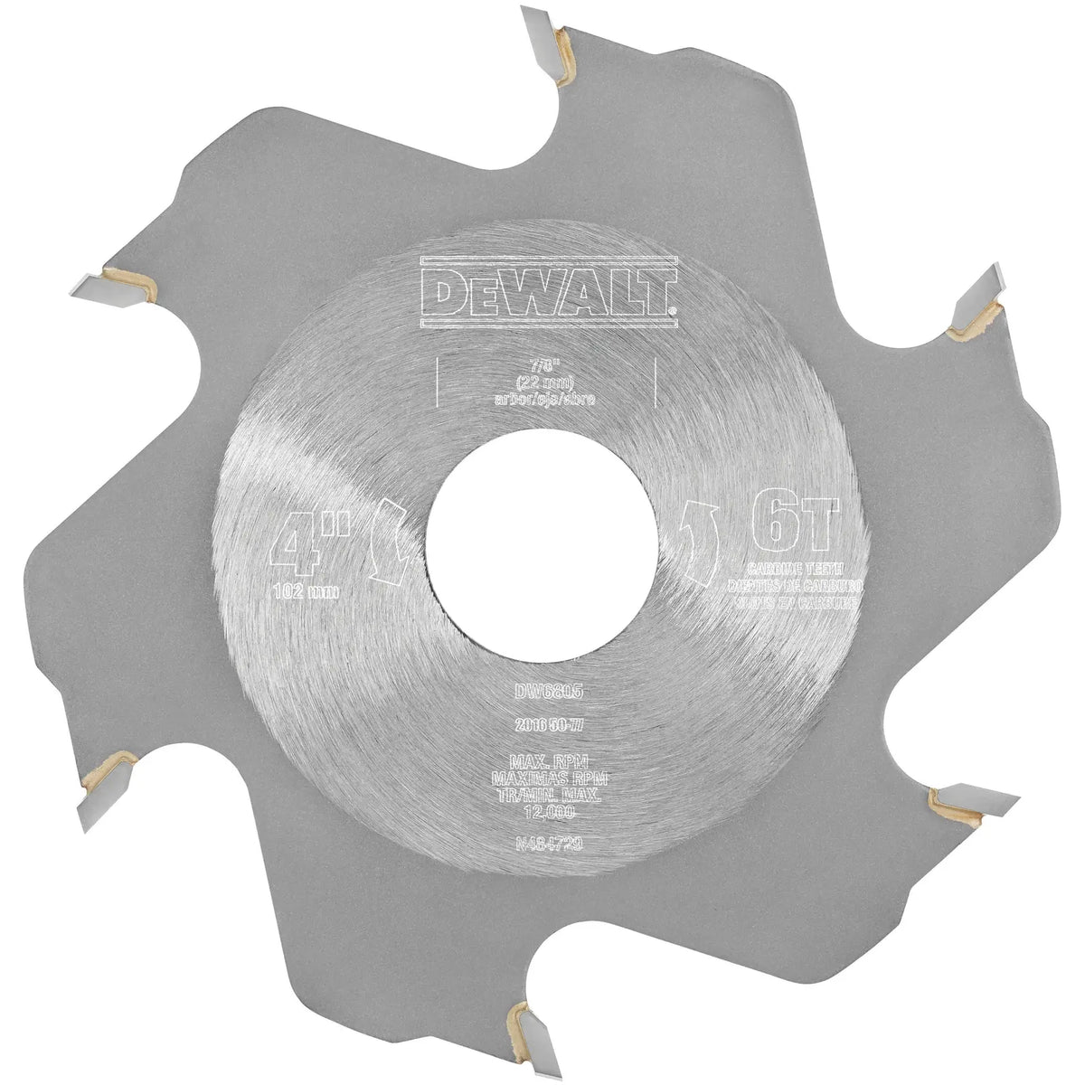 DeWalt DW6805 4" 6-Tooth Carbide Plate Joiner Blade - image 1