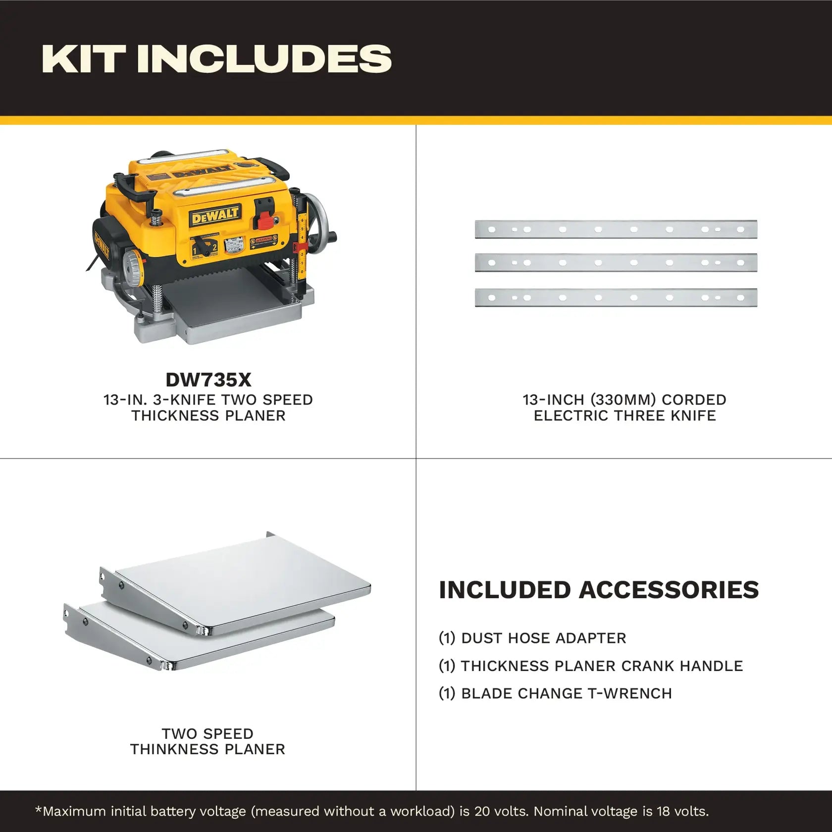 DeWalt DW735X 13 in. 3-Knife 2-Speed Thickness Planer - image 2