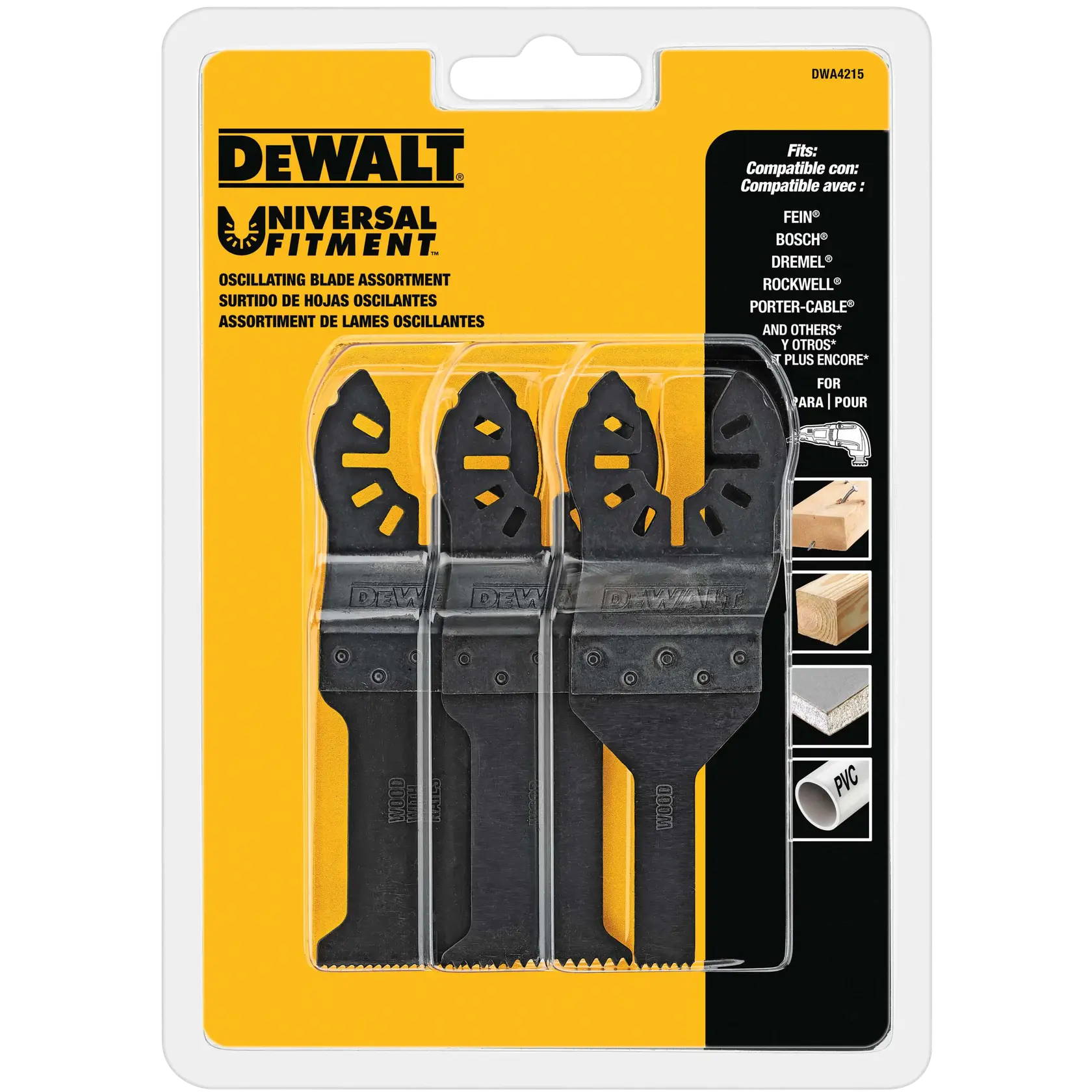 DeWalt DWA4215 3-Piece Oscillating Blade Set - image 1