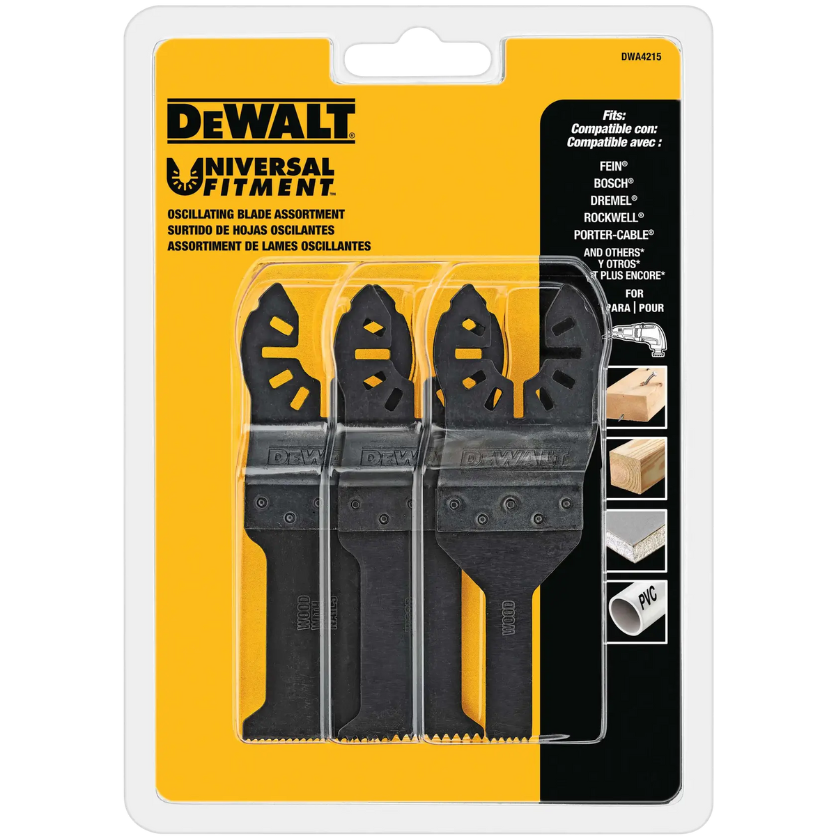 DeWalt DWA4215 3-Piece Oscillating Blade Set - image 1