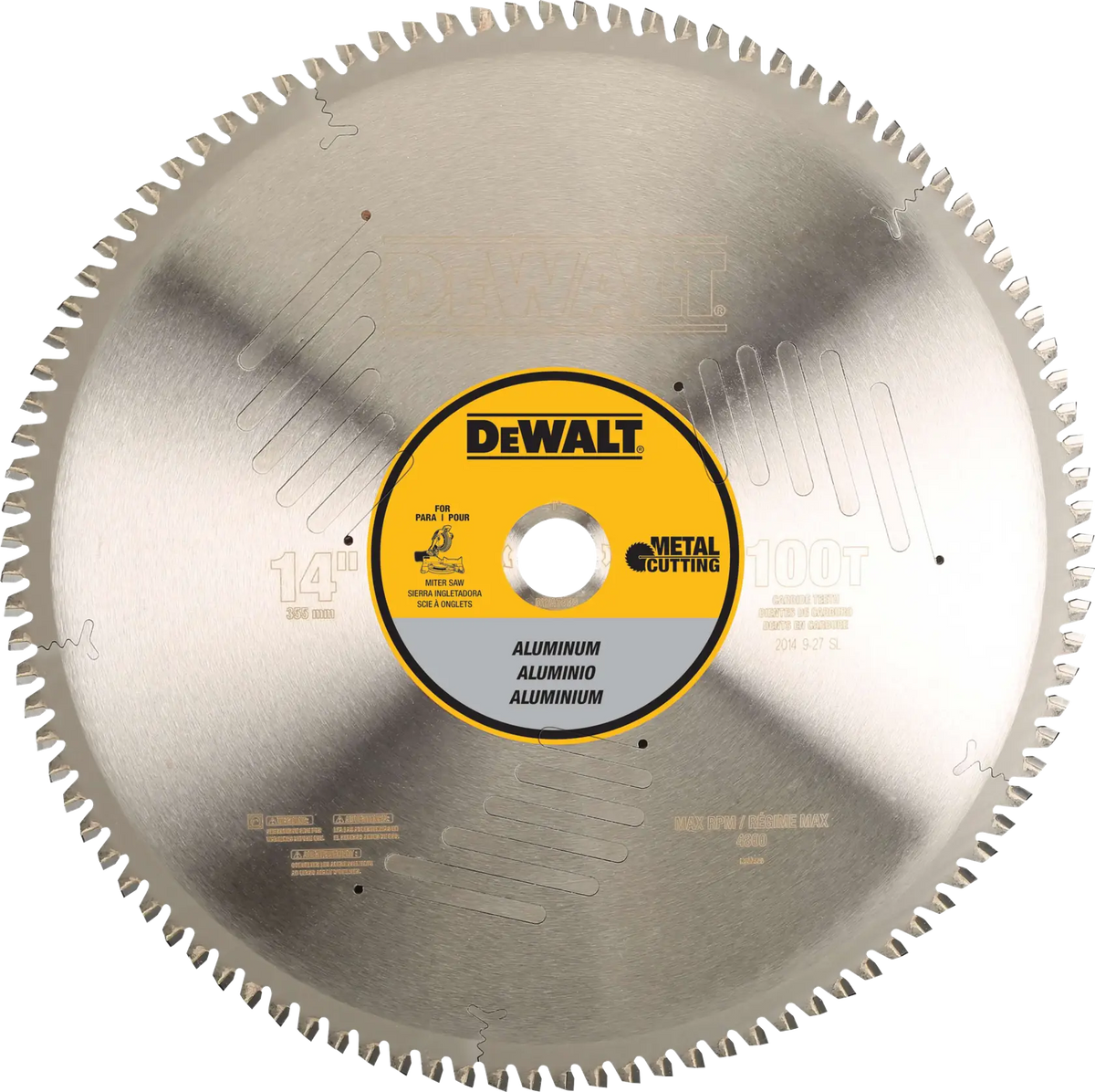 DeWalt DWA7889 14" (356mm) 100T Aluminum Cutting Circular Saw Blade - image 1