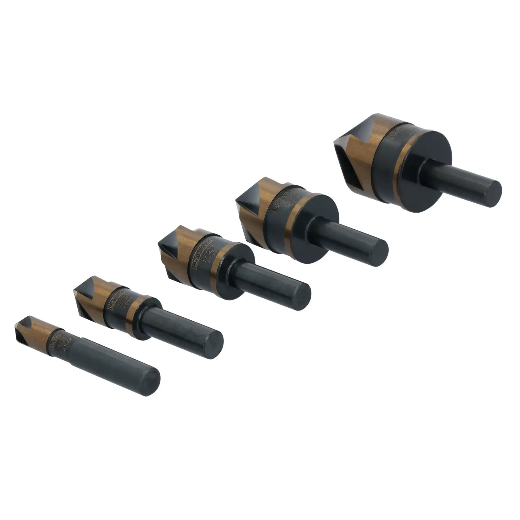 DeWalt DWAMDB5SETCS Black & Gold 5-Piece Countersink Set - image 3