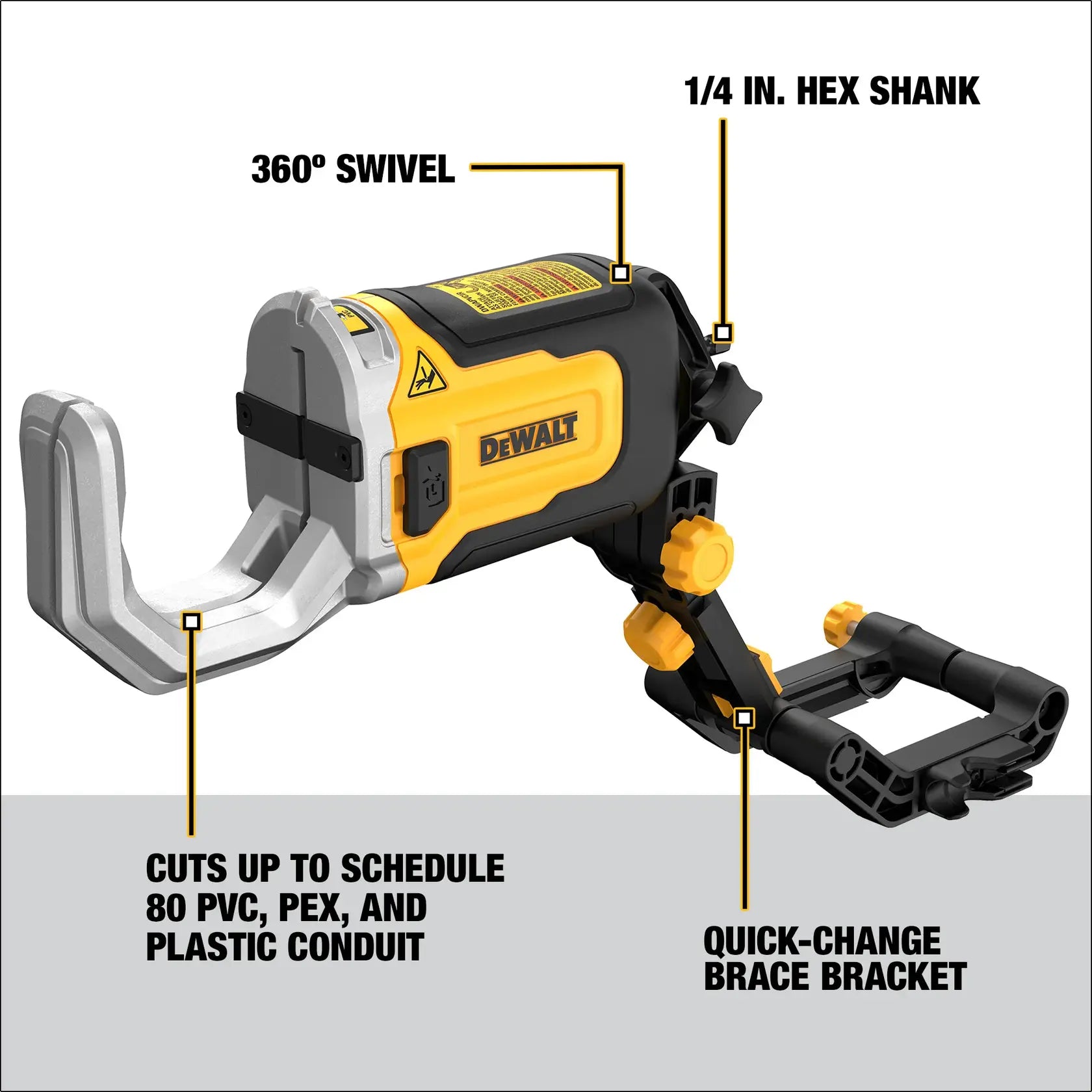 DeWalt DWAPVCIR IMPACT CONNECT PVC/PEX Pipe Cutter Attachment - image 4