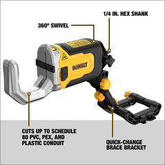 DeWalt DWAPVCIR IMPACT CONNECT PVC/PEX Pipe Cutter Attachment - image 4