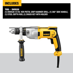 DeWalt DWD520 1/2-in VSR Pistol Grip Hammer Drill - image 3