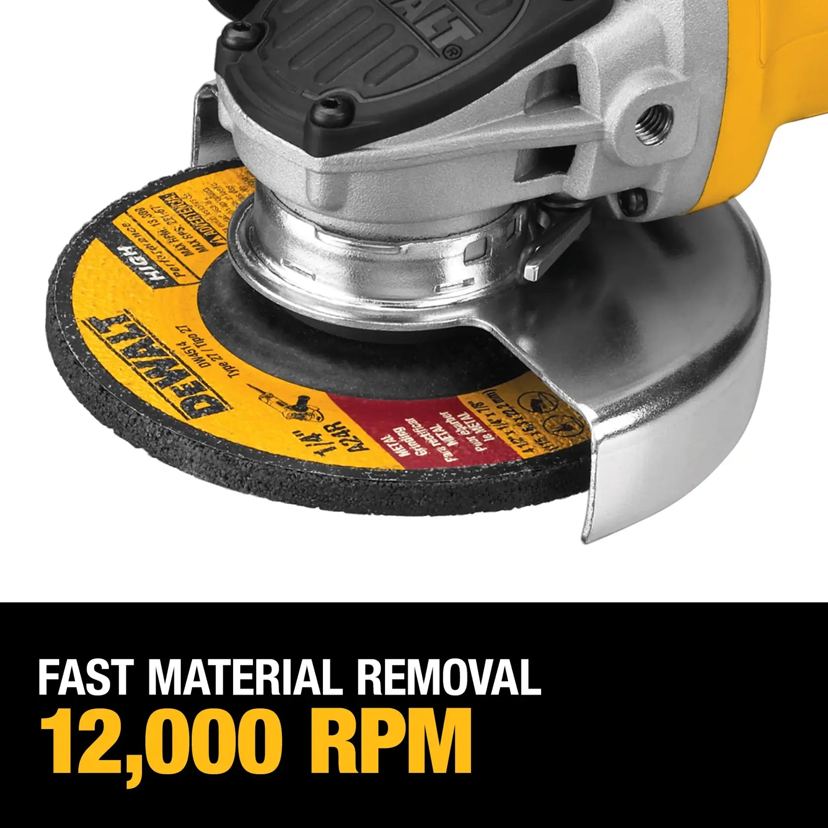 DeWalt DWE4012 4-1/2-in (115 Mm) Paddle Switch Small Angle Grinder - image 7