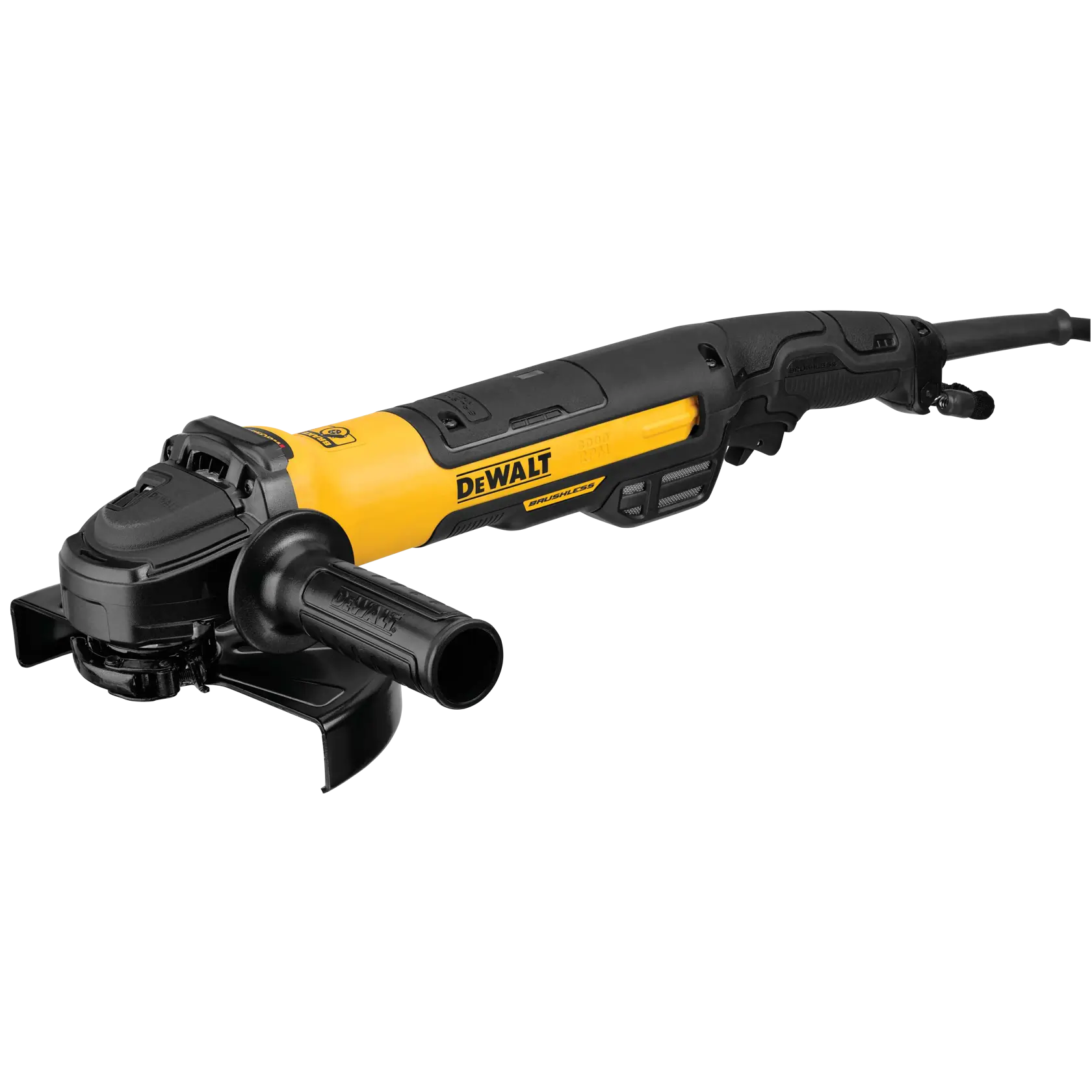 DeWalt DWE43840CN 7 in. Brushless Small Rat Tail Angle Grinder With KICKBACK BRAKE, No Lock, Pipeline Cover - image 2