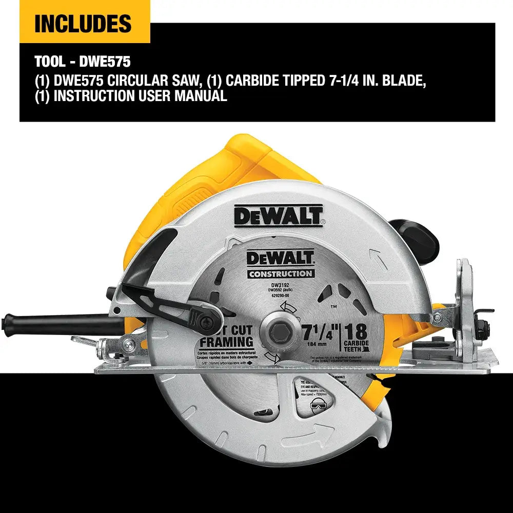 DeWalt DWE575 7 1/4 in. Lightweight Circular Saw - image 5