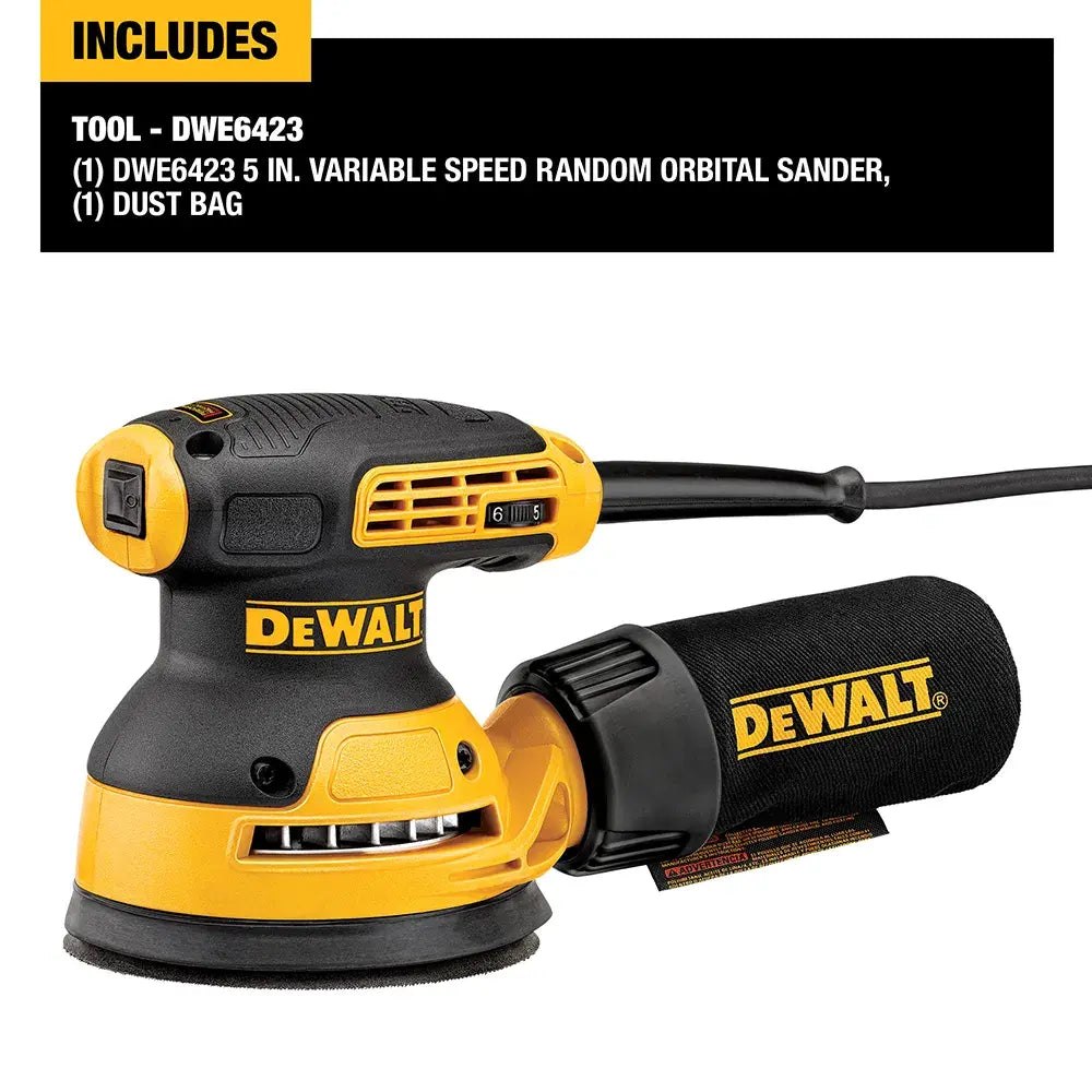DeWalt DWE6423 5-in Variable-speed Random Orbit Sander - image 5
