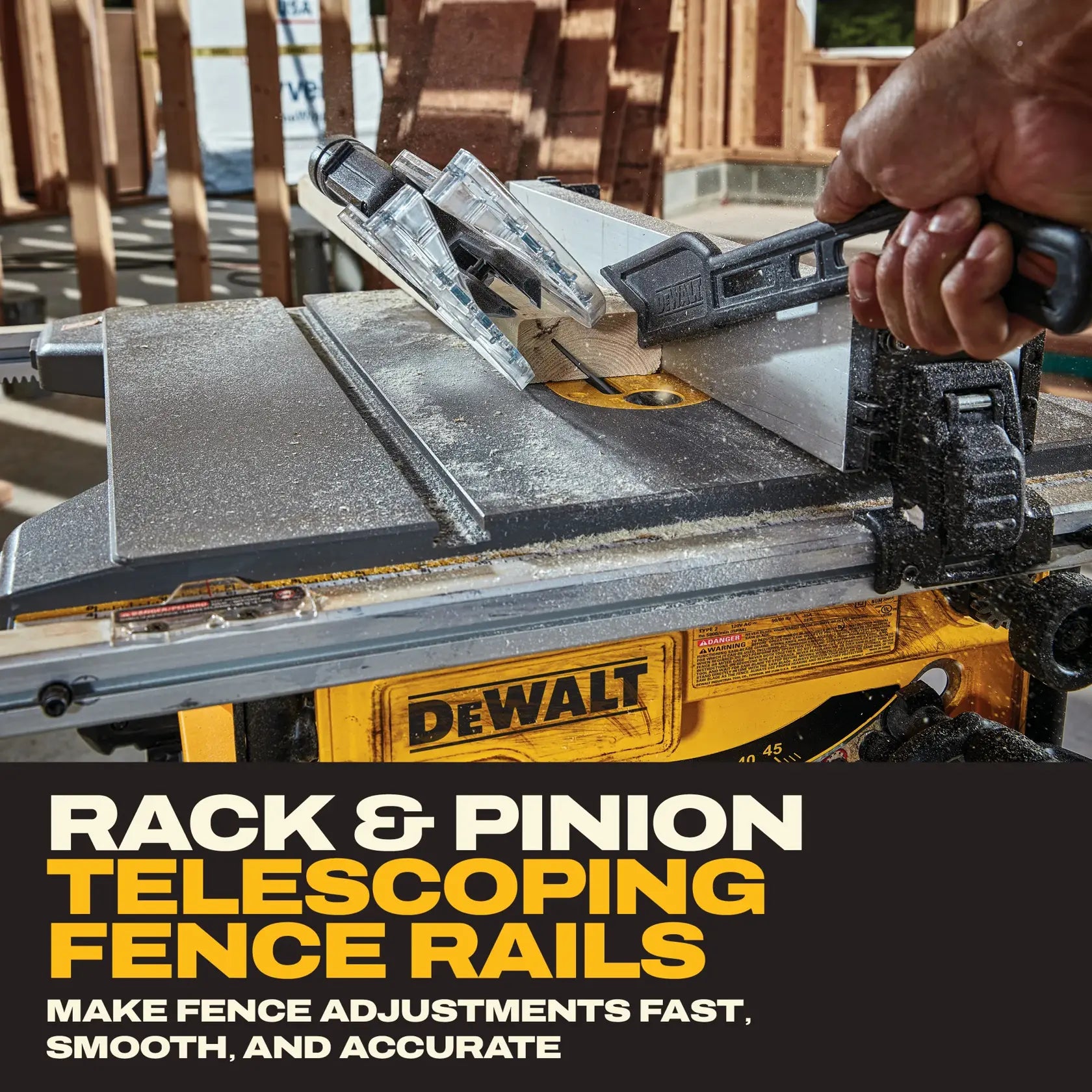 DeWalt DWE7485 8-1/4 in. 15A Compact Portable Jobsite Table Saw - image 5