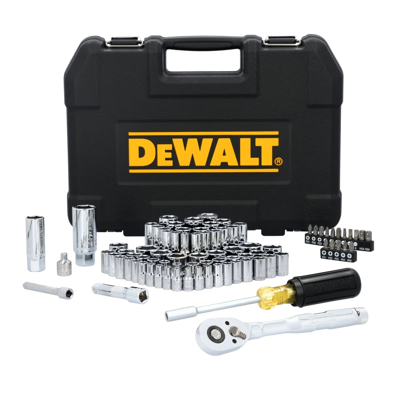 DeWalt DWMT45424 1/4-in. and 3/8-in. Drive Mechanics Tool Set (84-pc.) - image 1