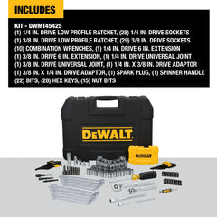 DeWalt DWMT45425 1/4-in. and 3/8-in. Drive Mechanics Tool Set (142-pc.) - image 4