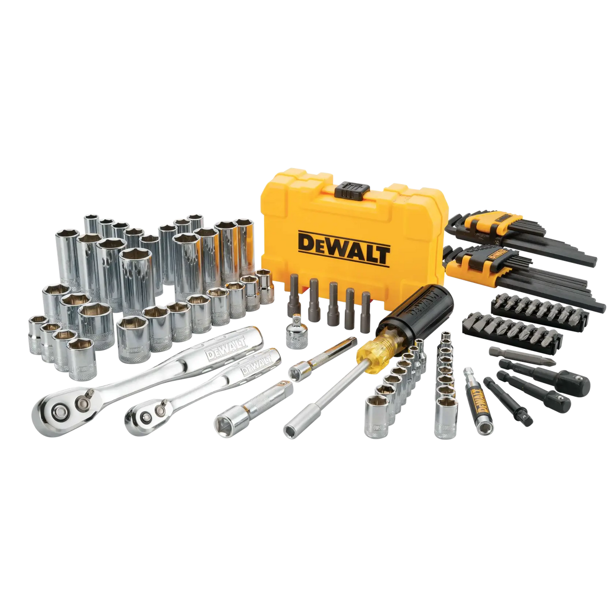 DeWalt DWMT73801 1/4" & 3/8" Drive Mechanics Tools Set, 108-Piece - image 1