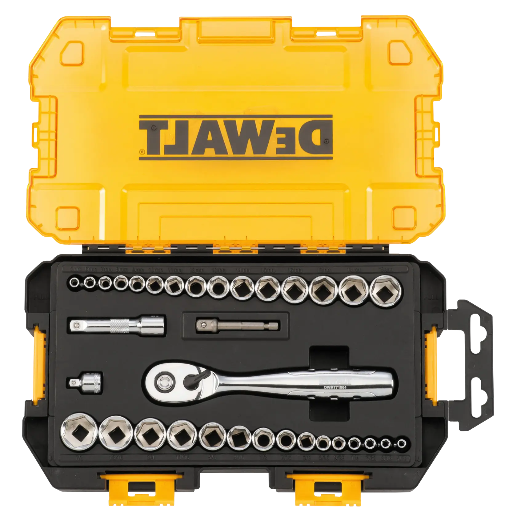 DeWalt DWMT73804 1/4" and 3/8" Drive Socket Set, 34-Piece - image 2