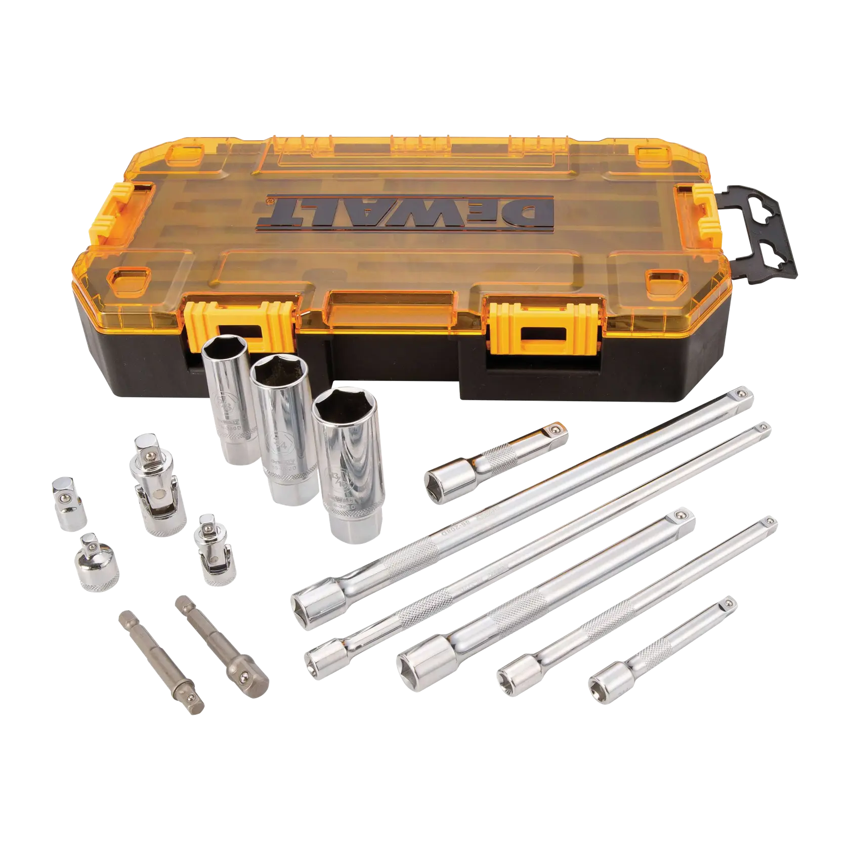 DeWalt DWMT73807 1/4" & 3/8" Drive Tool Accessory Set, 15-Piece - image 1