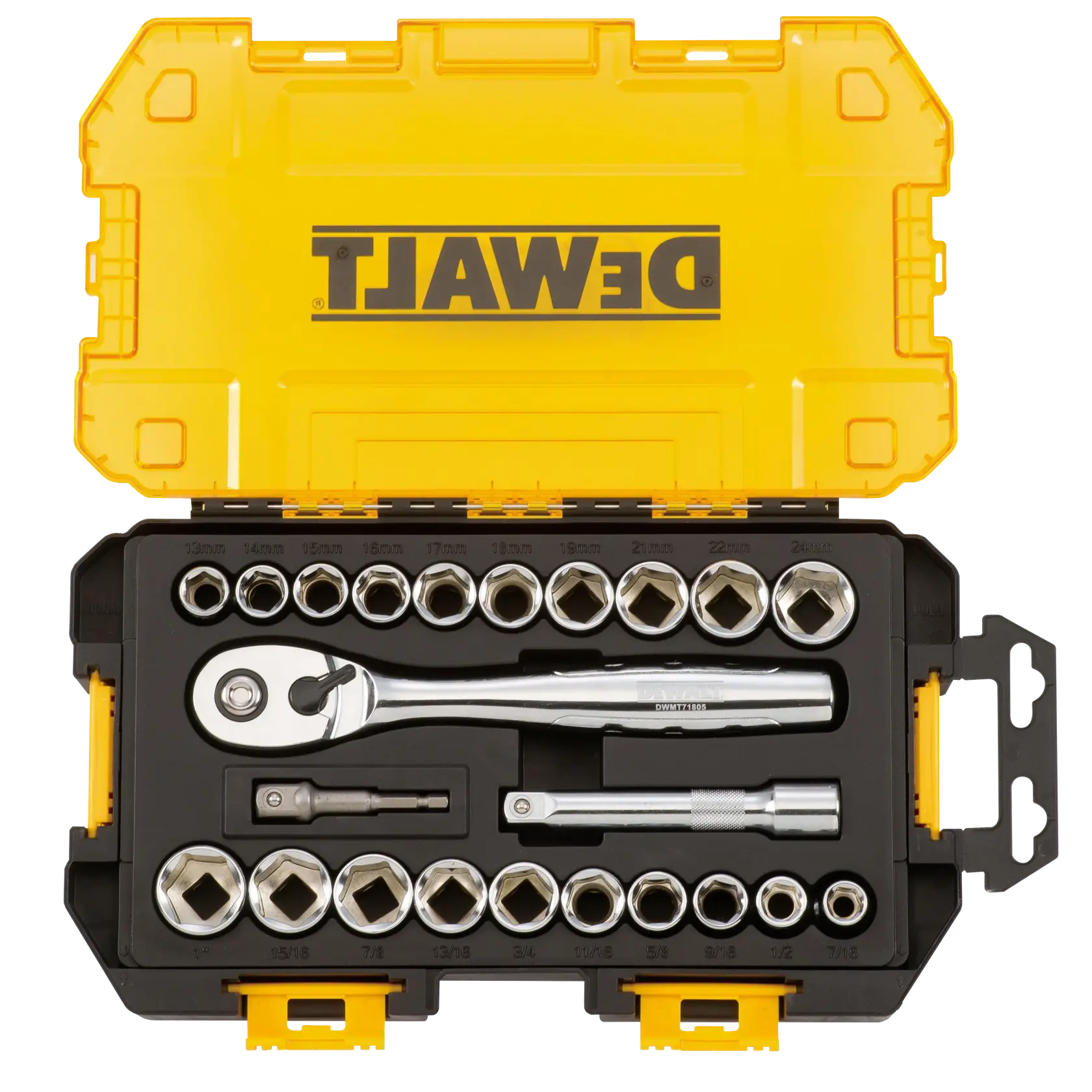 DeWalt DWMT73813 1/2" Drive Combination Socket Set, 23-Piece - image 2