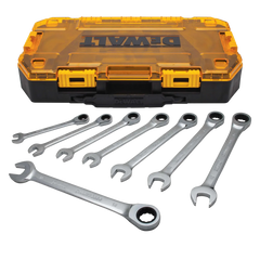 DeWalt DWMT74734 8-Piece Full Polish Ratcheting Combination Metric Wrench Set - image 1