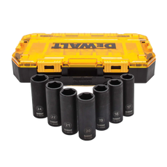DeWalt DWMT74737 Full Metric 1/2" Deep Impact Socket Set in Toughbox, 7-Piece - image 1