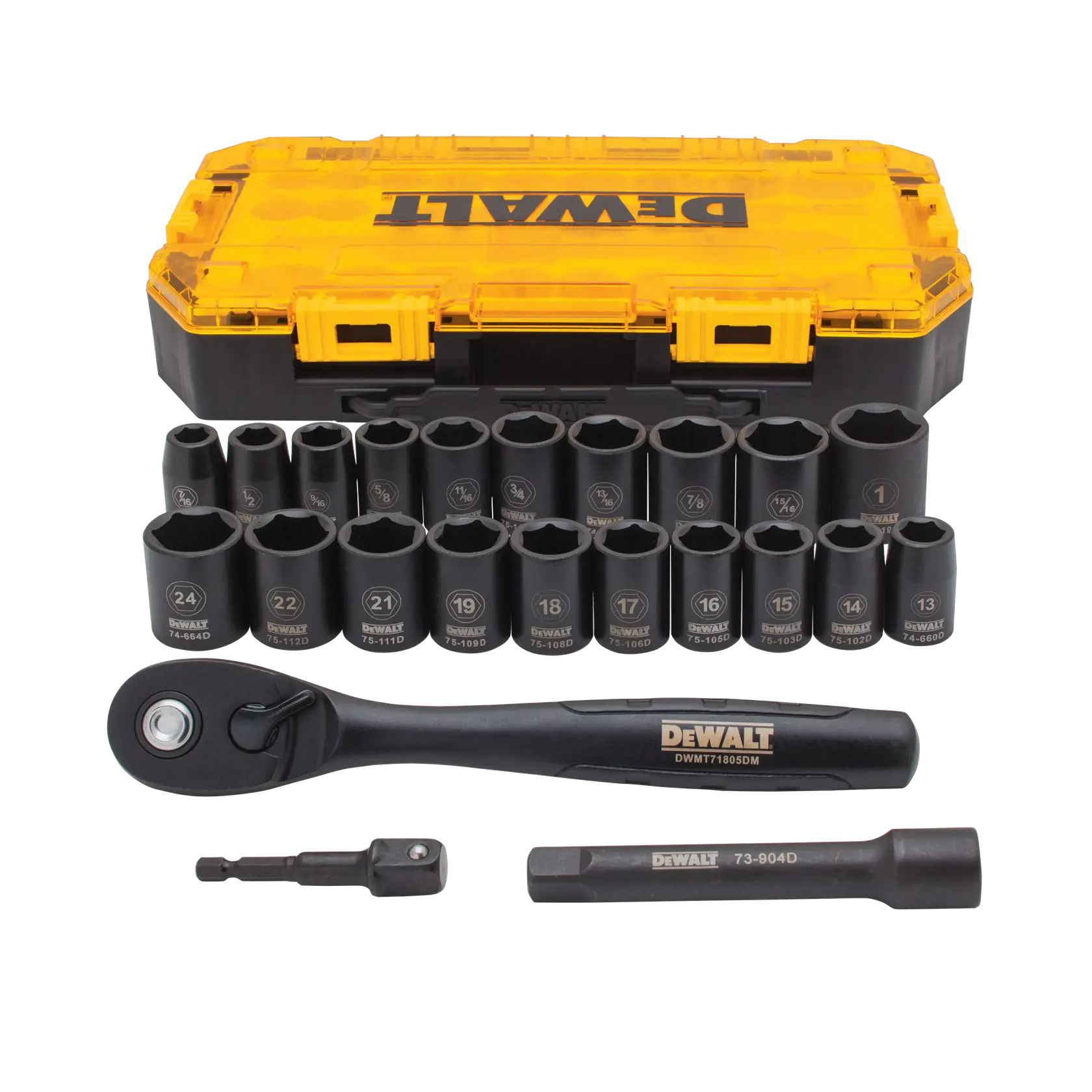DeWalt DWMT74739 1/2" Drive Combination Impact Socket Set, 23-Piece - image 1