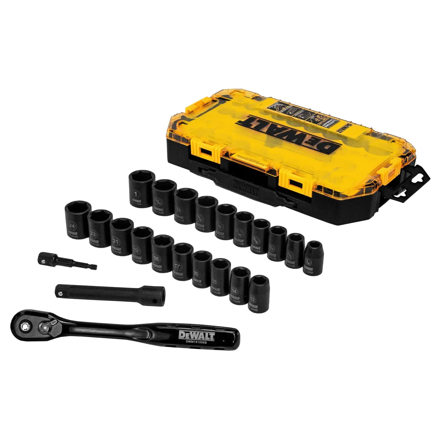 DeWalt DWMT74739 1/2" Drive Combination Impact Socket Set, 23-Piece - image 2