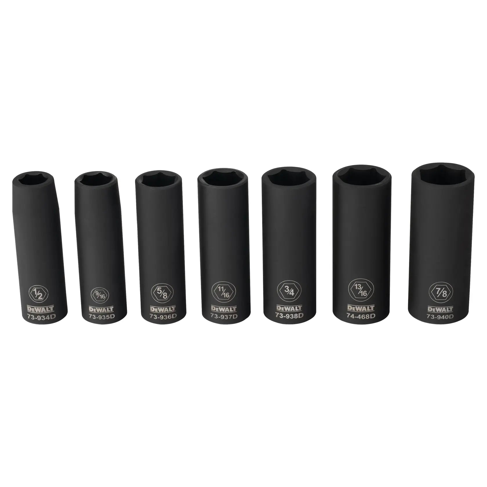DeWalt DWMT81608 1/2" Drive 7-Piece Deep 6-Point Impact Socket Set, SAE - image 3