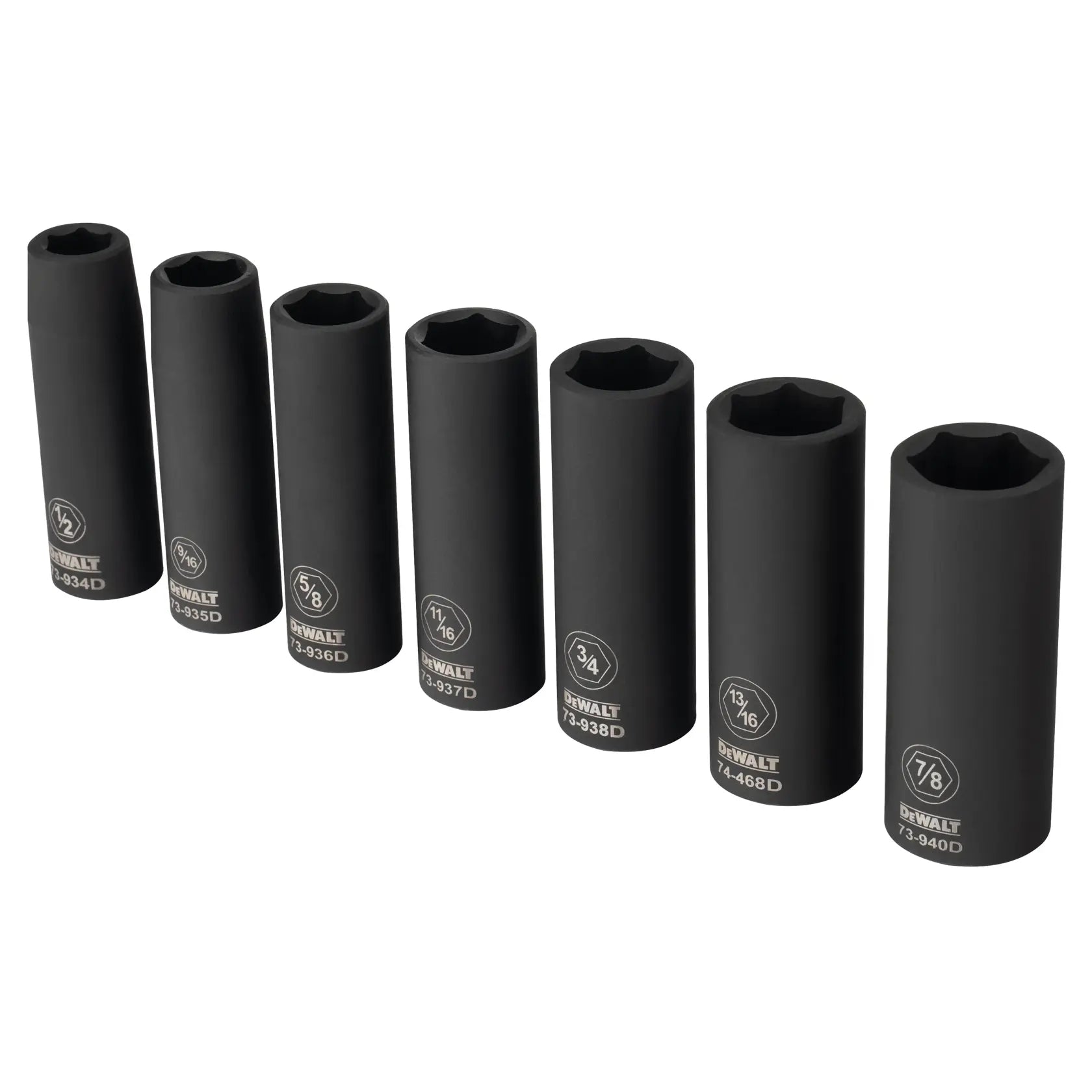 DeWalt DWMT81608 1/2" Drive 7-Piece Deep 6-Point Impact Socket Set, SAE - image 4