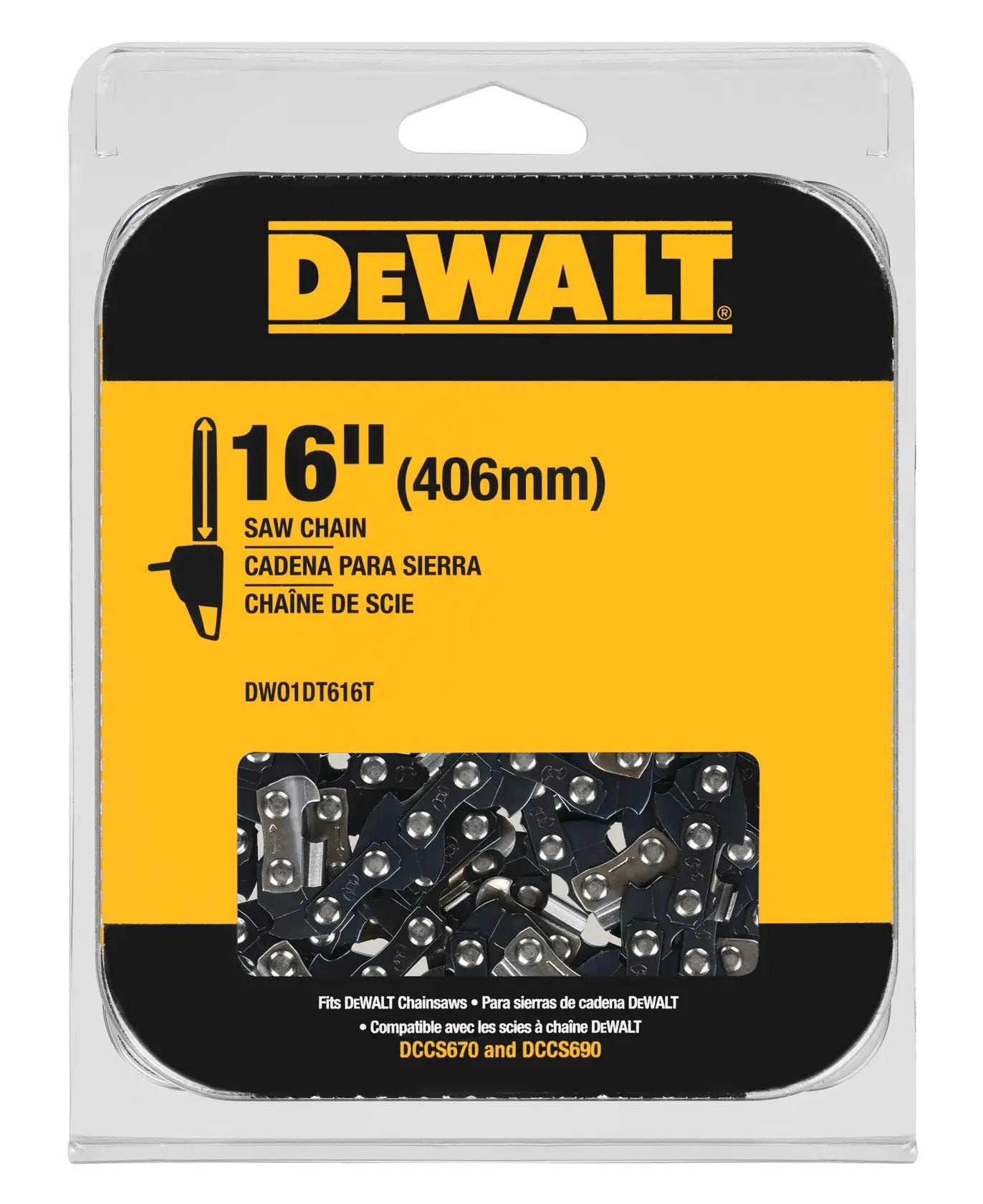 DeWalt DWO1DT616T 16" Saw Chain Replacement - image 1