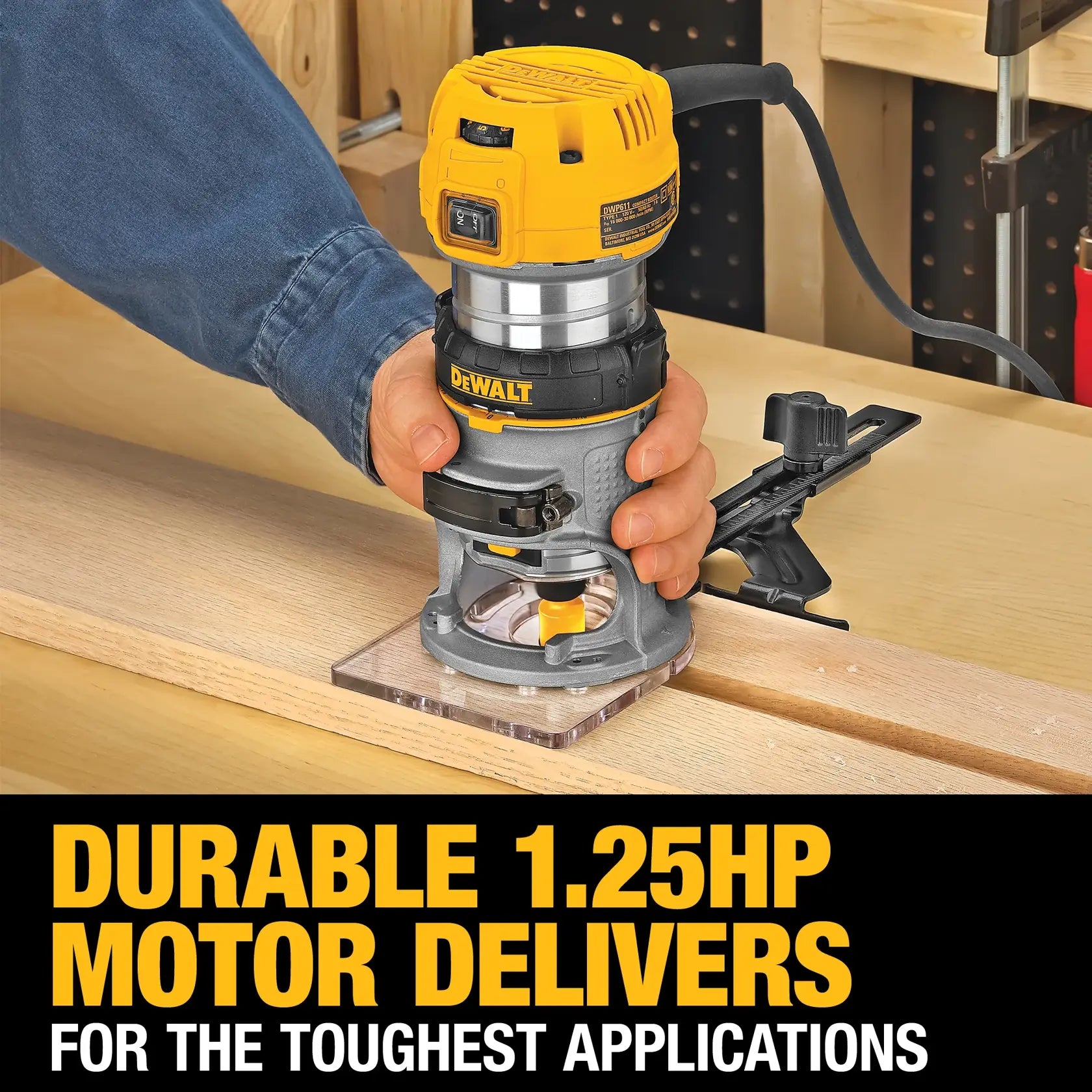 DeWalt DWP611 1-1/4 HP MAX Torque Variable Speed Compact Router - image 2