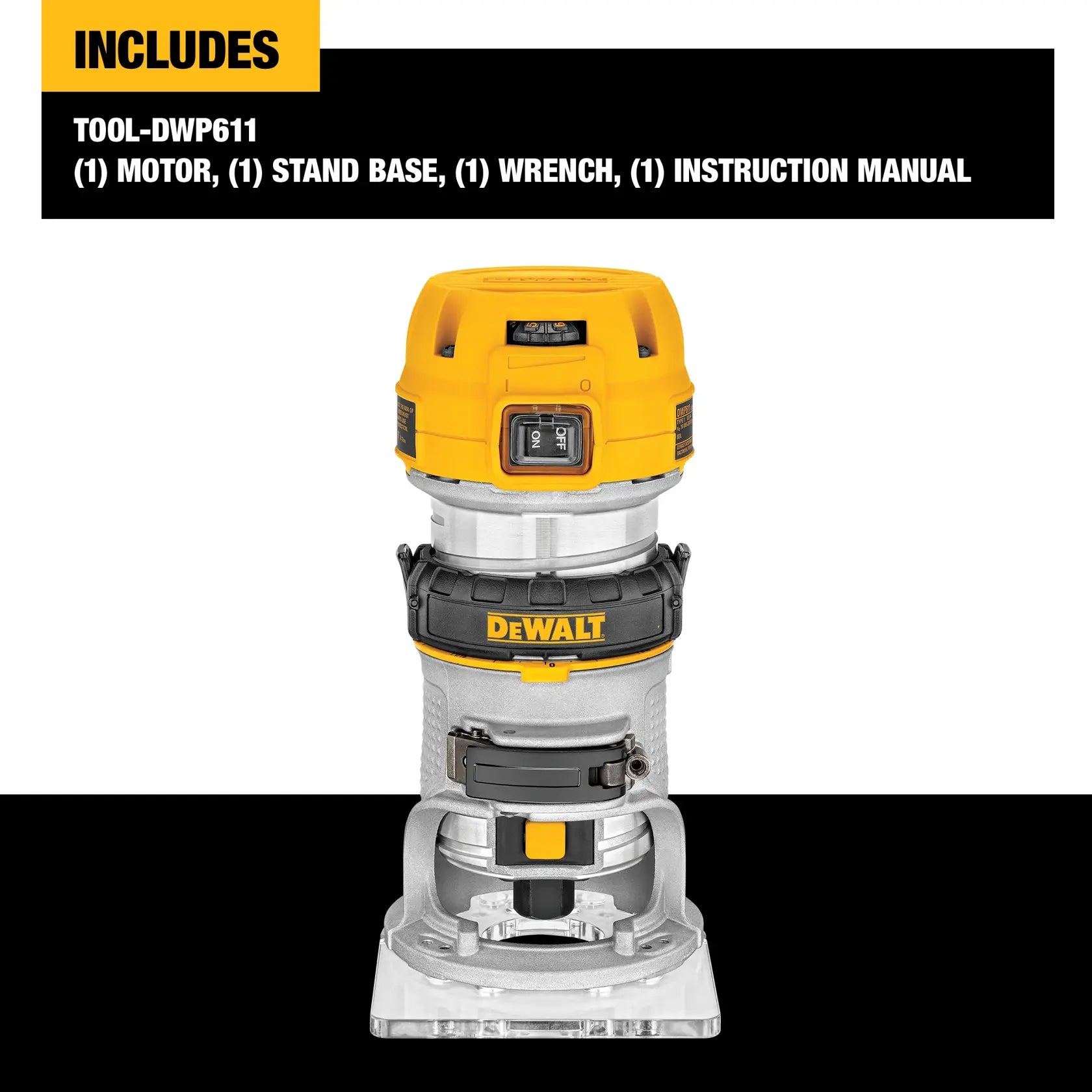 DeWalt DWP611 1-1/4 HP MAX Torque Variable Speed Compact Router - image 3