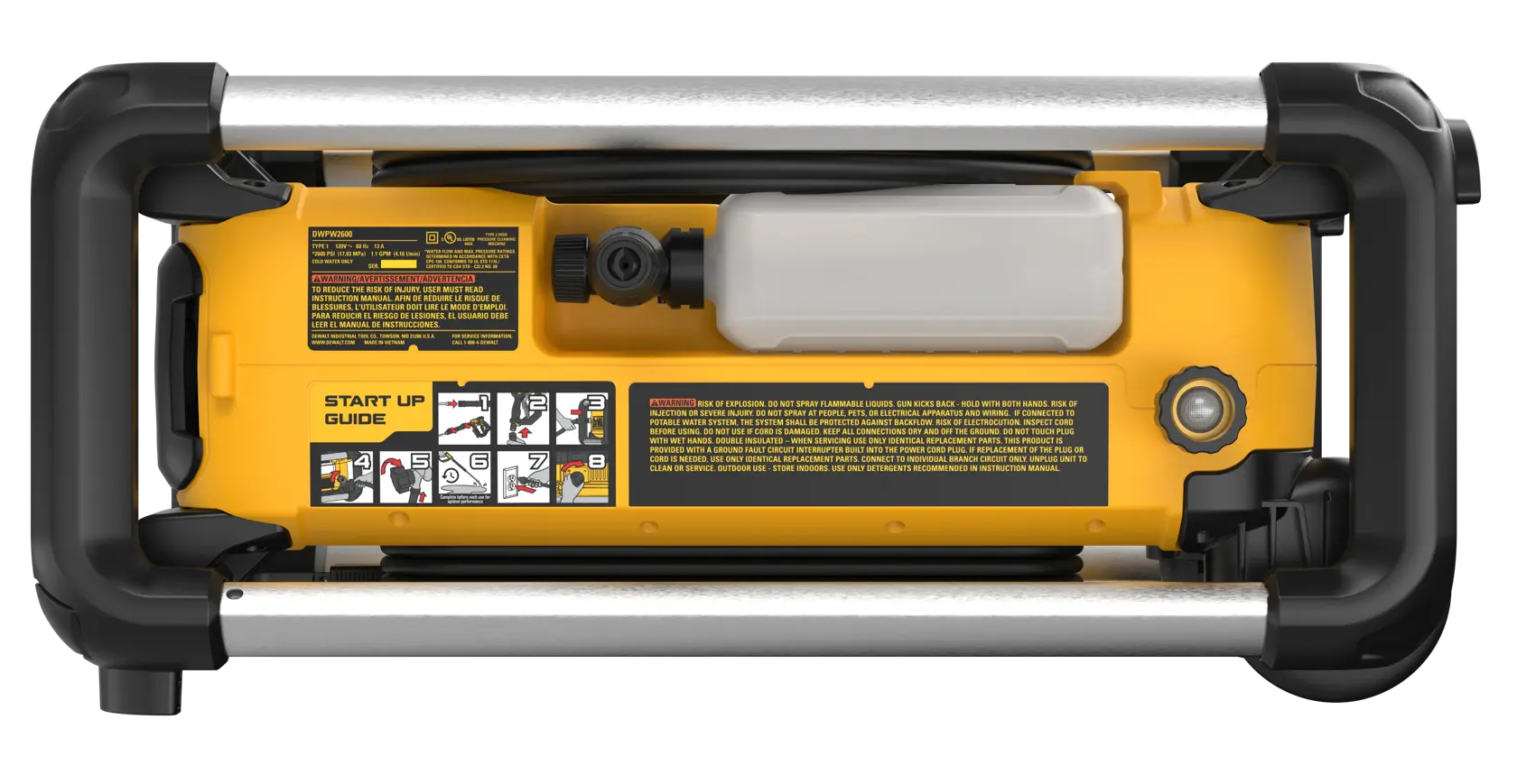DeWalt DWPW2600 2600 PSI 1.1 GPM Electric Jobsite Pressure Washer - image 4