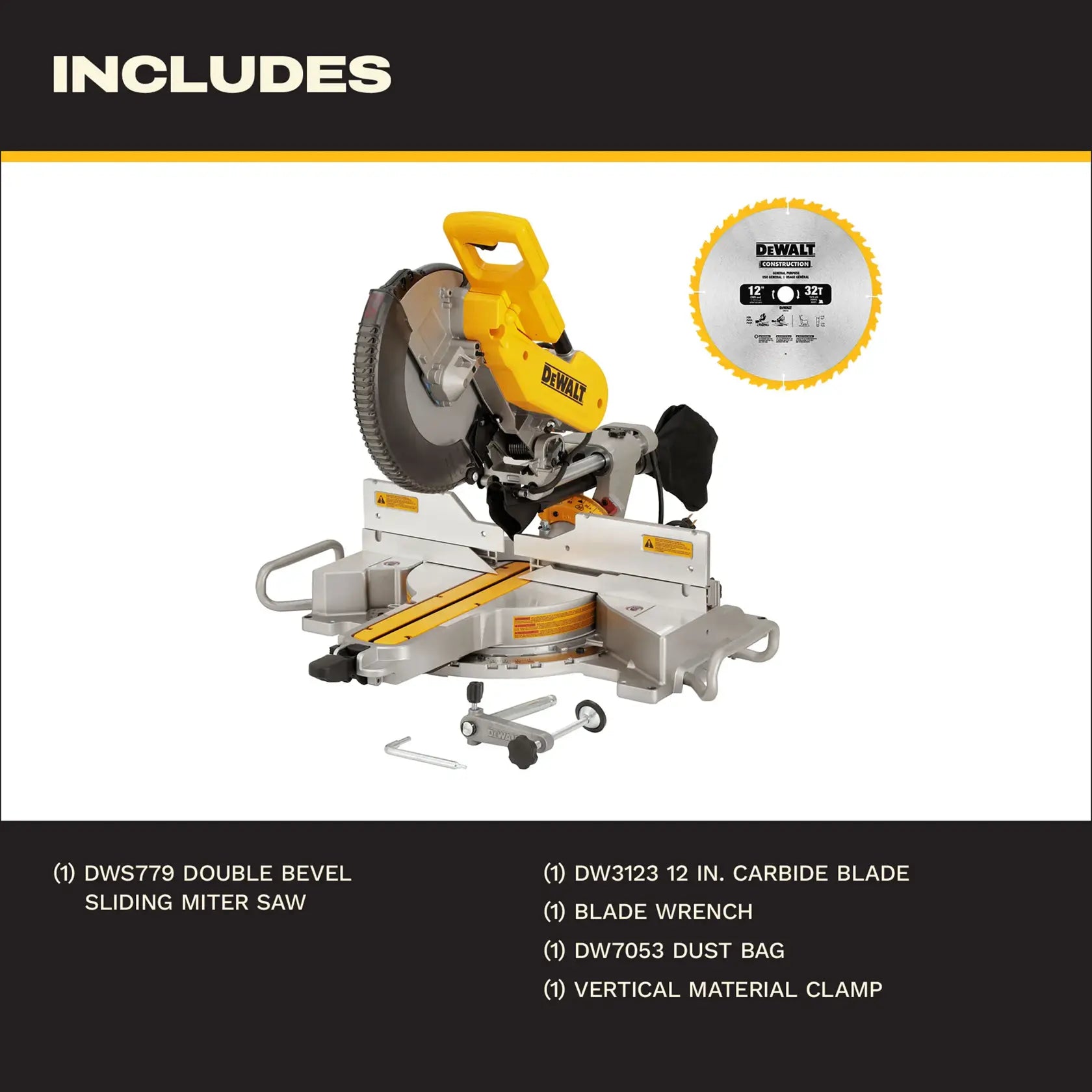 DeWalt DWS779 12 in. Double-Bevel Sliding Compound Miter Saw - image 5