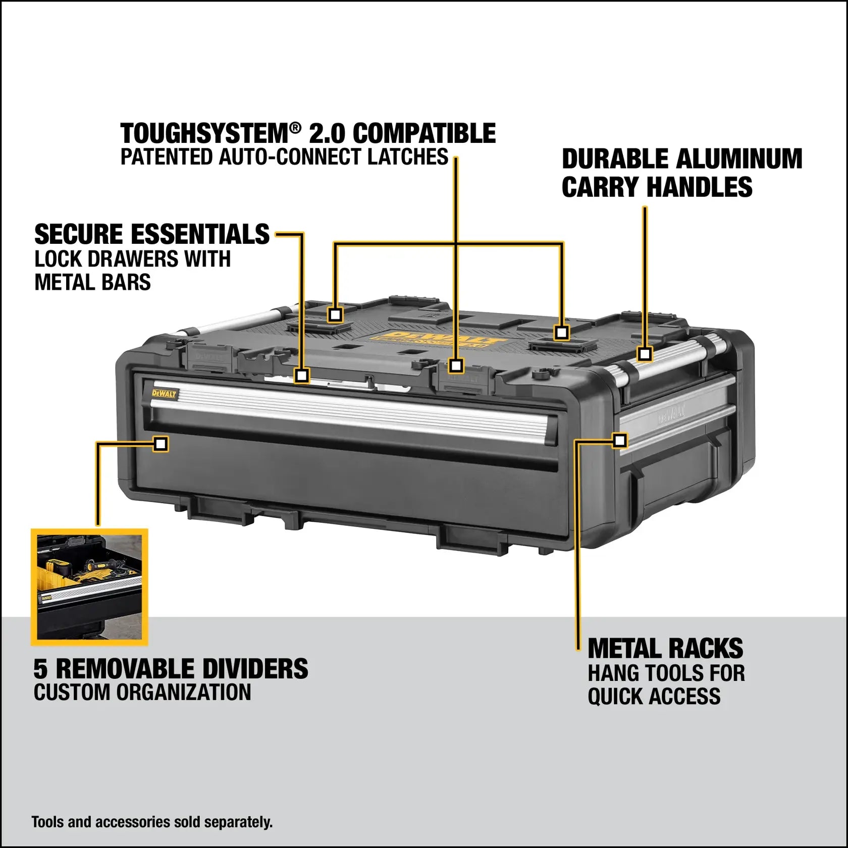 DeWalt DWST08510 TOUGHSYSTEM 2.0 DXL Deep Drawer Unit - image 5