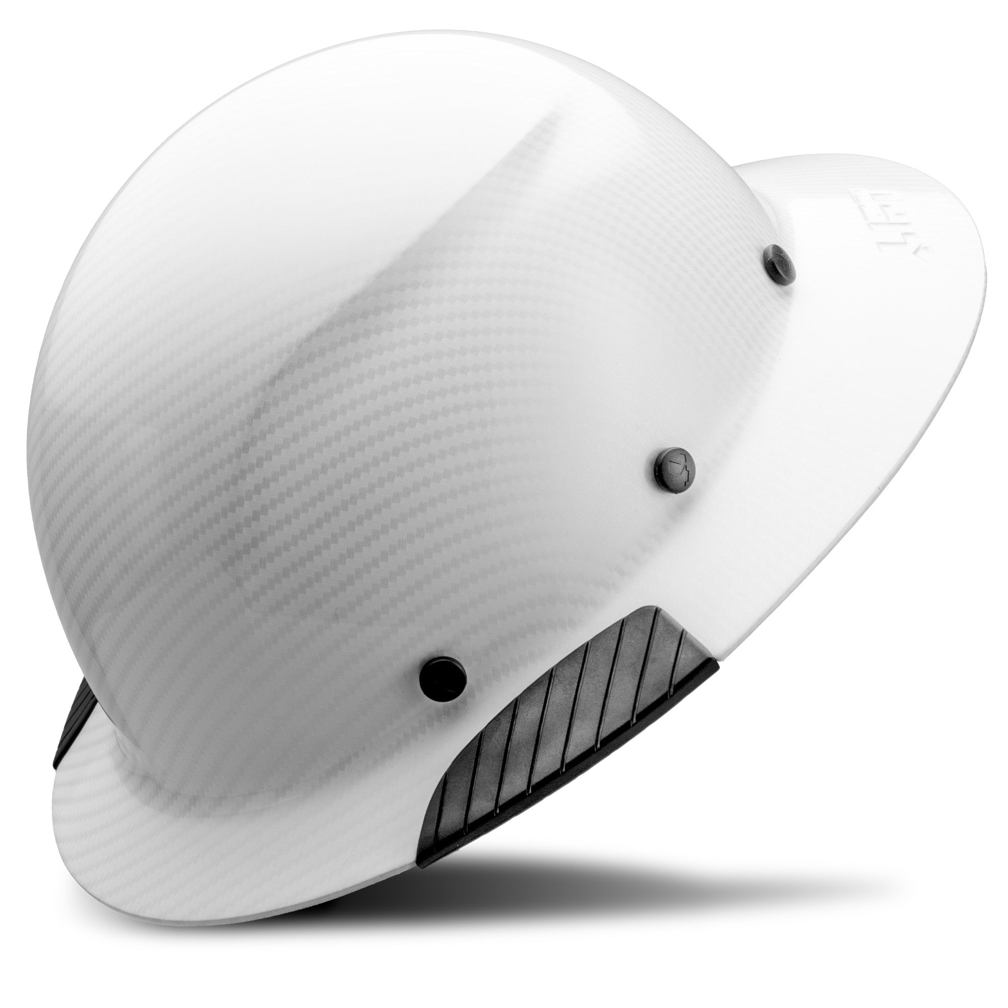 DAX White Carbon Full Brim Hard Hat - Gloss